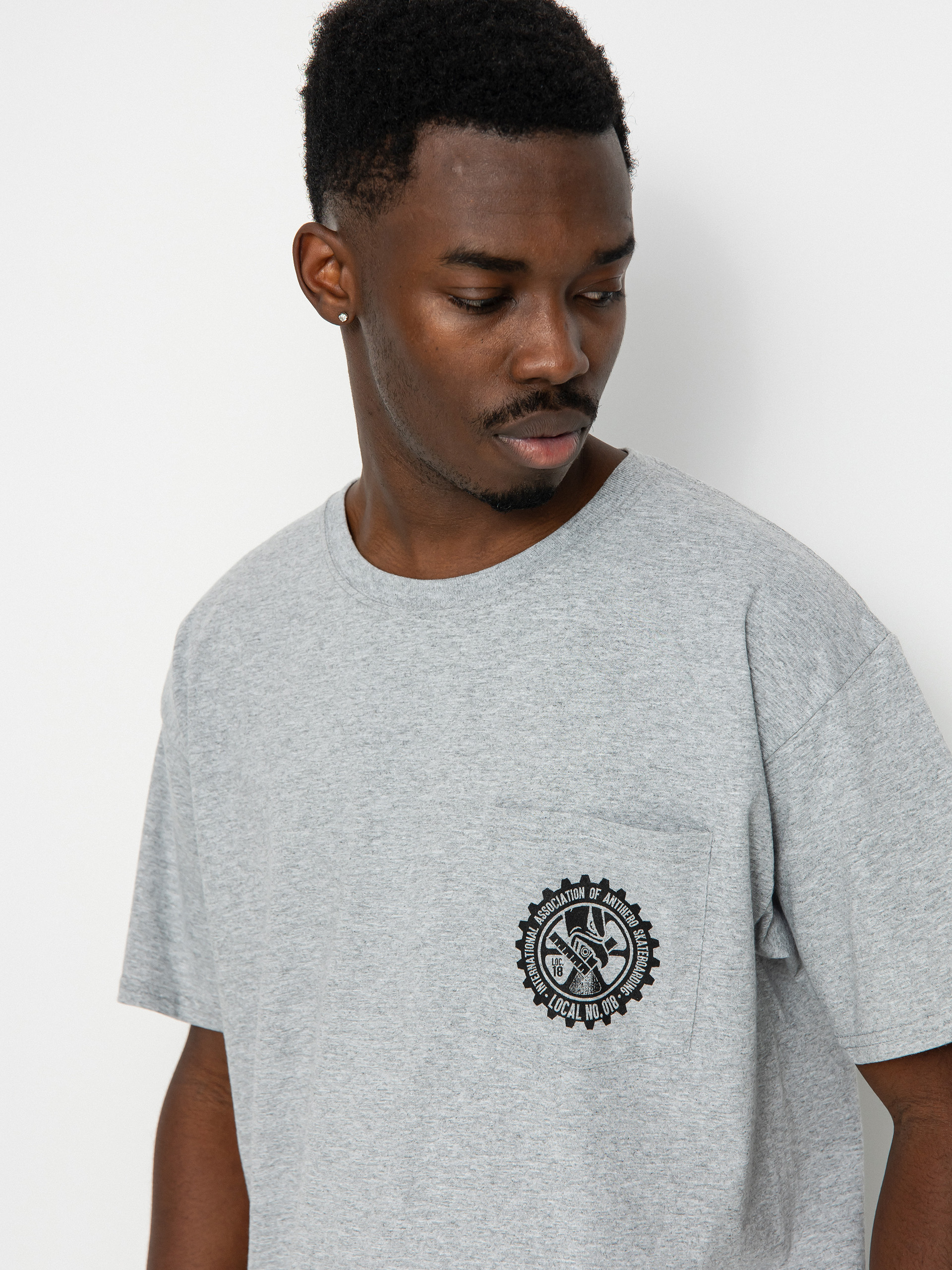 Antihero Pkt Union 18 Eag Póló (heather grey)