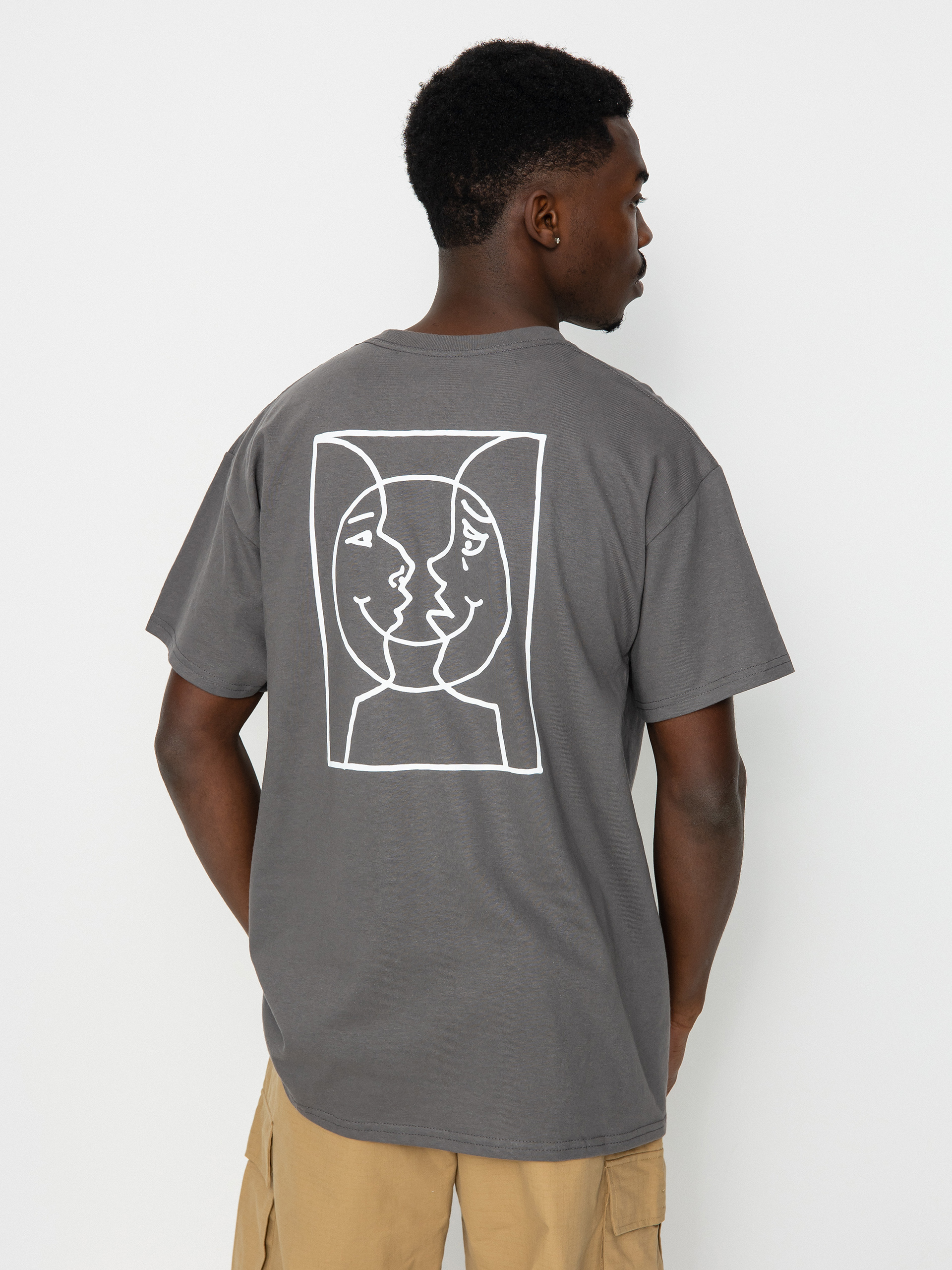 Krooked Moonsmile Raw Póló (charcoal/white)