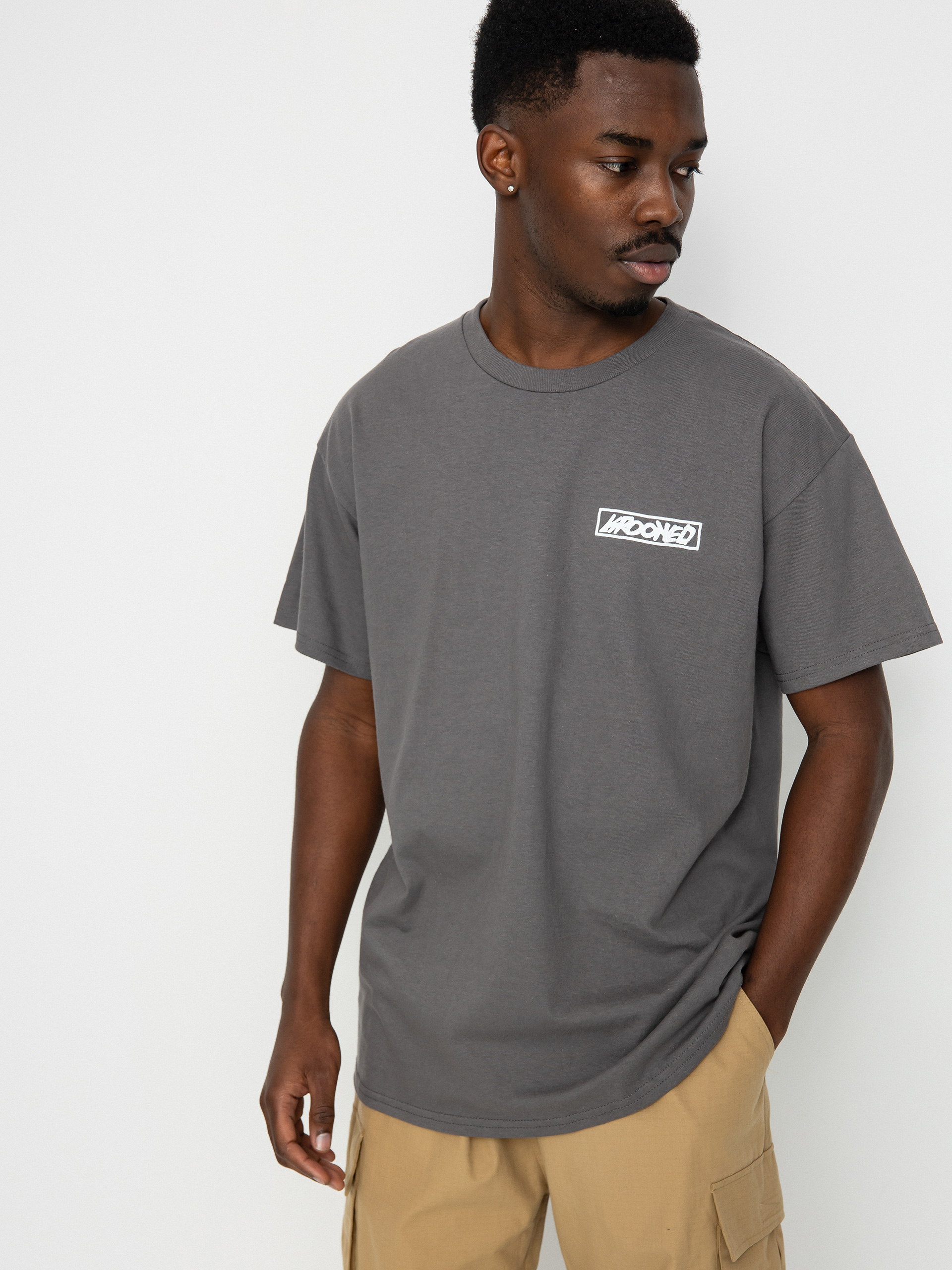 Krooked Moonsmile Raw Póló (charcoal/white)