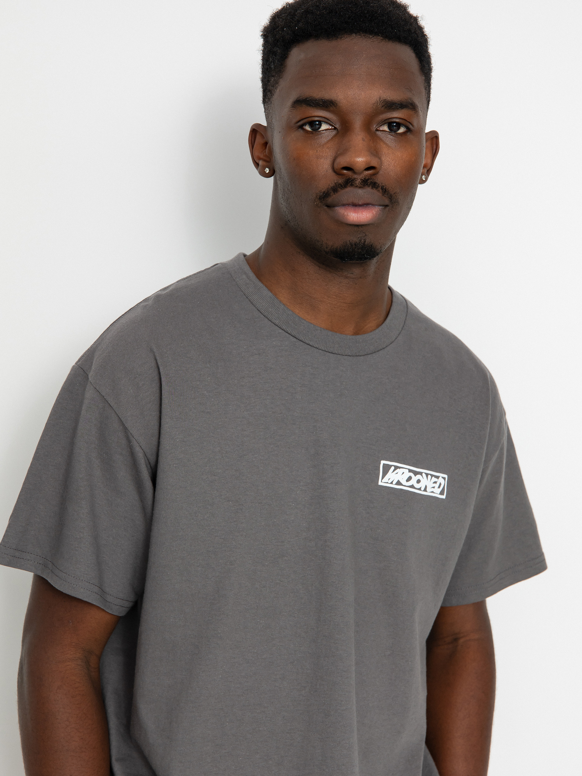 Krooked Moonsmile Raw Póló (charcoal/white)