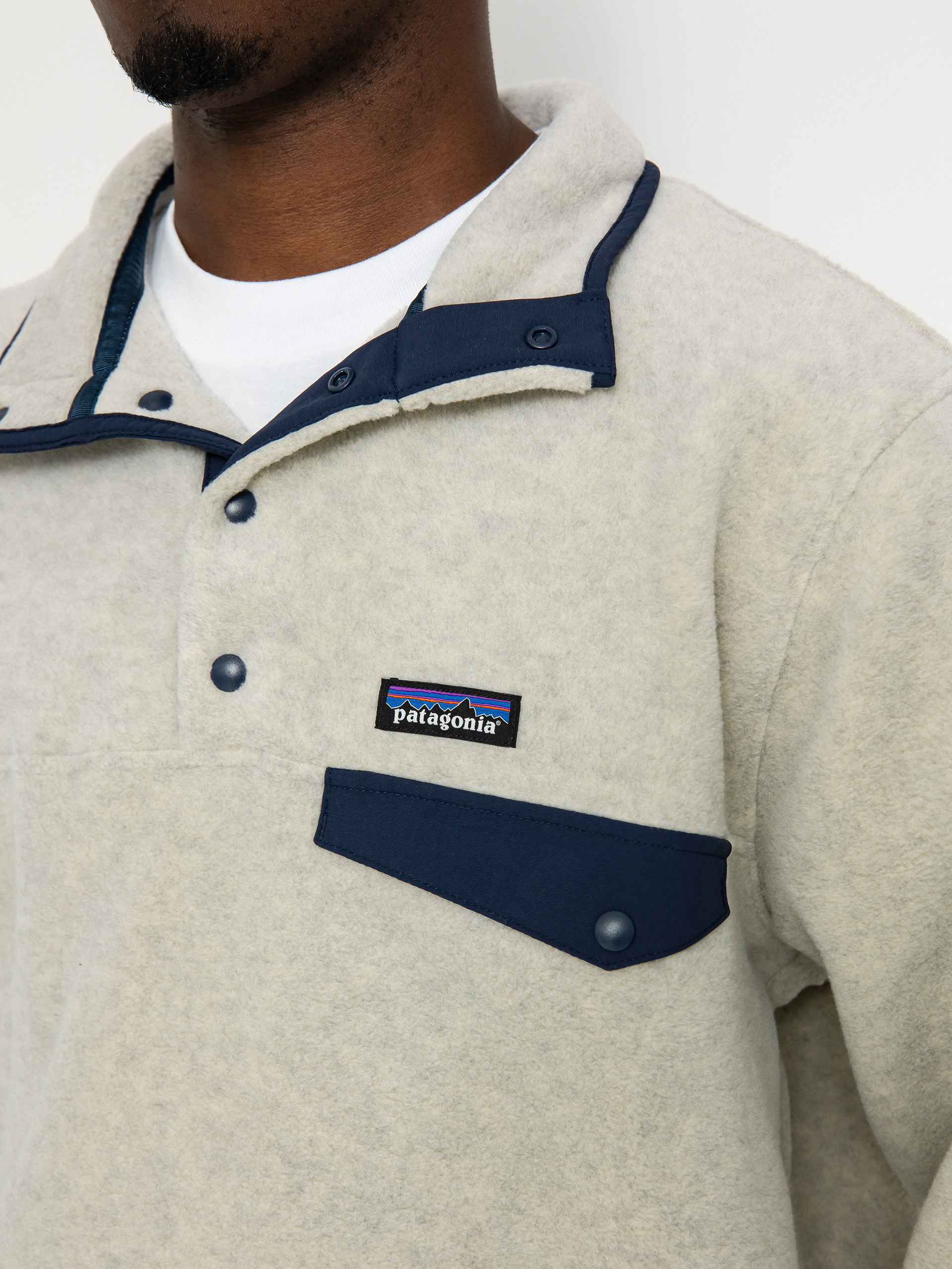 Férfi Patagonia Lightweight Synchilla Snap T Polár pulóver (oatmeal heather)