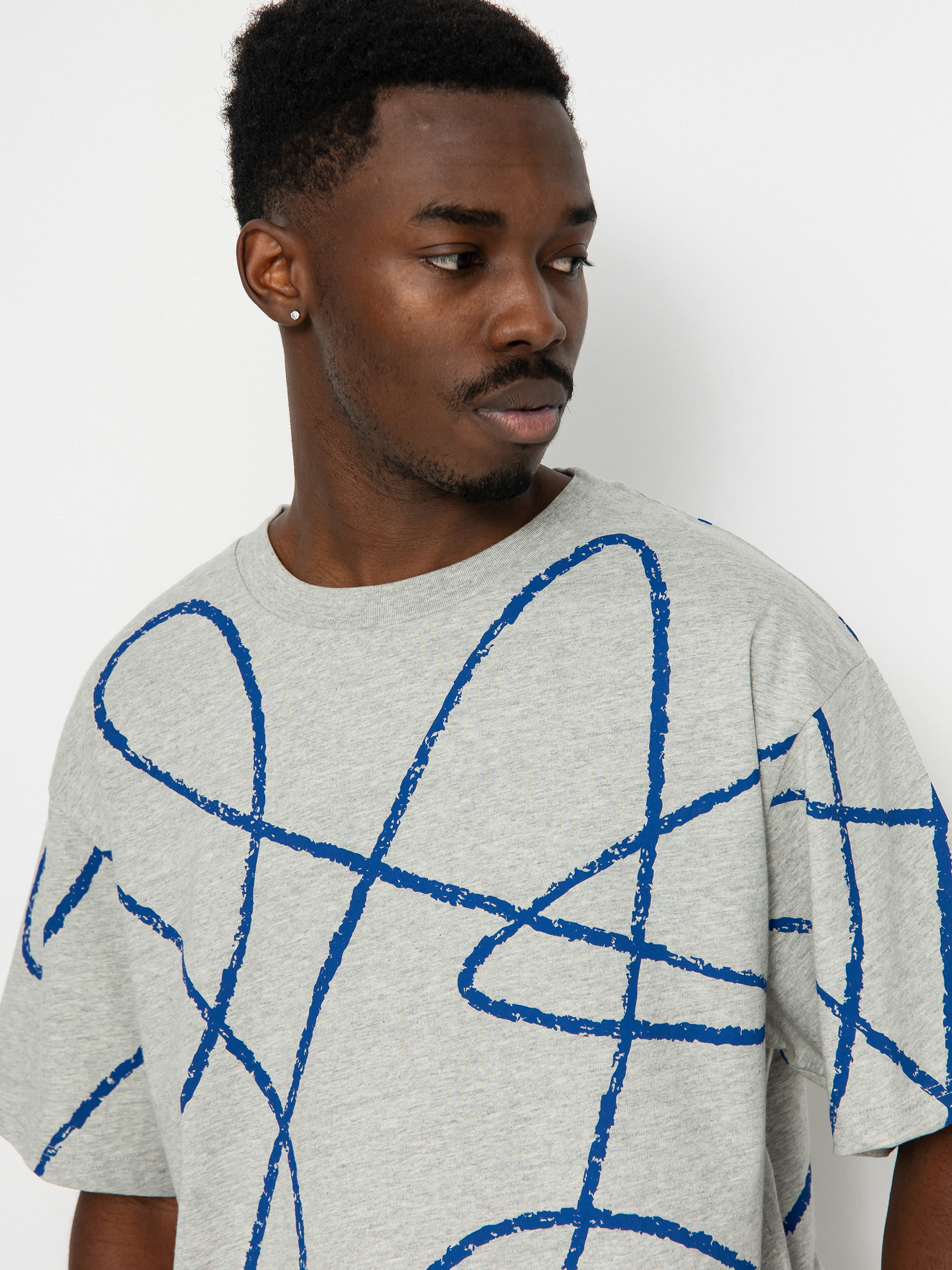 Poetic Collective Doodle Pattern Póló (heather grey)