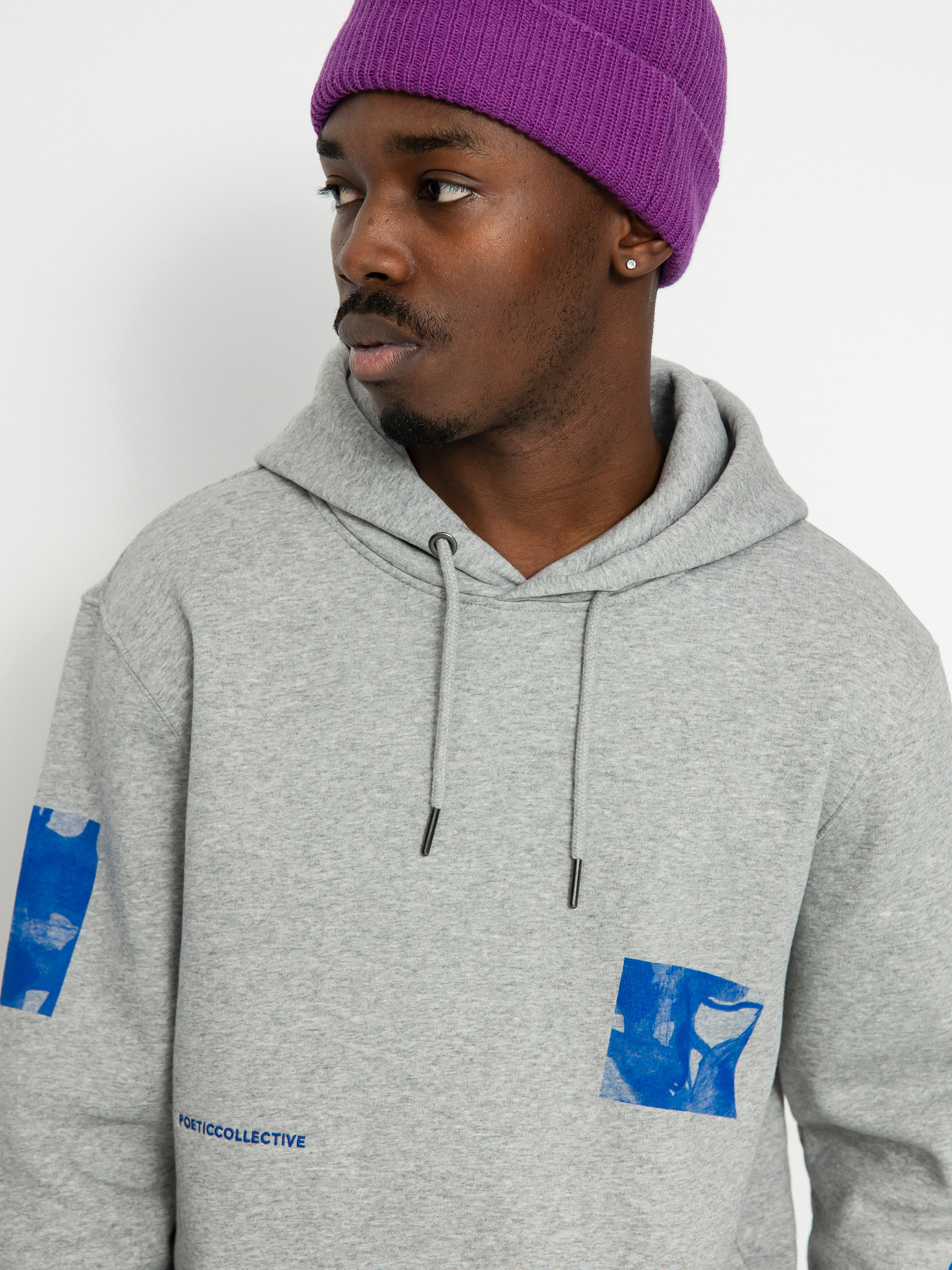 Poetic Collective Fluid HD Kapucnis pulóver (heather grey)