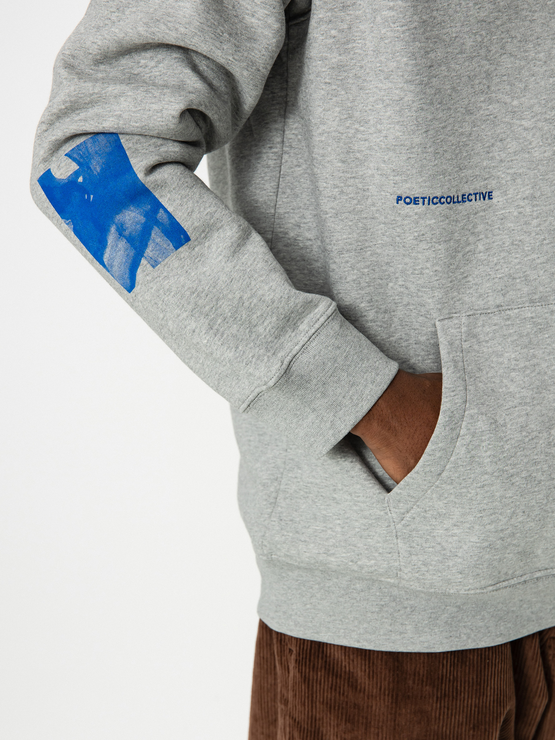 Poetic Collective Fluid HD Kapucnis pulóver (heather grey)