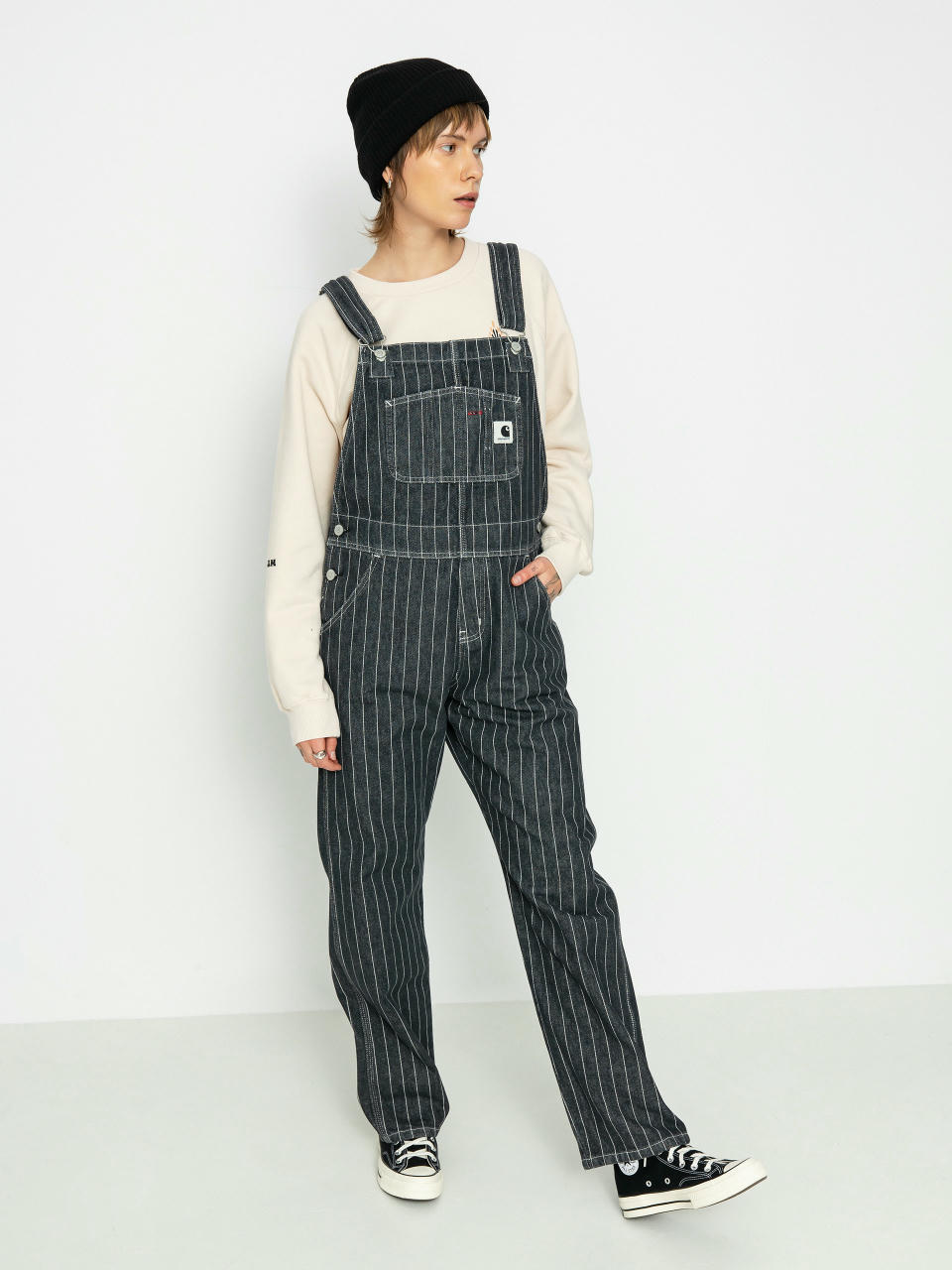 Carhartt WIP Orlean Bib Kisnadrág Wmn (orlean stripe/black/white)