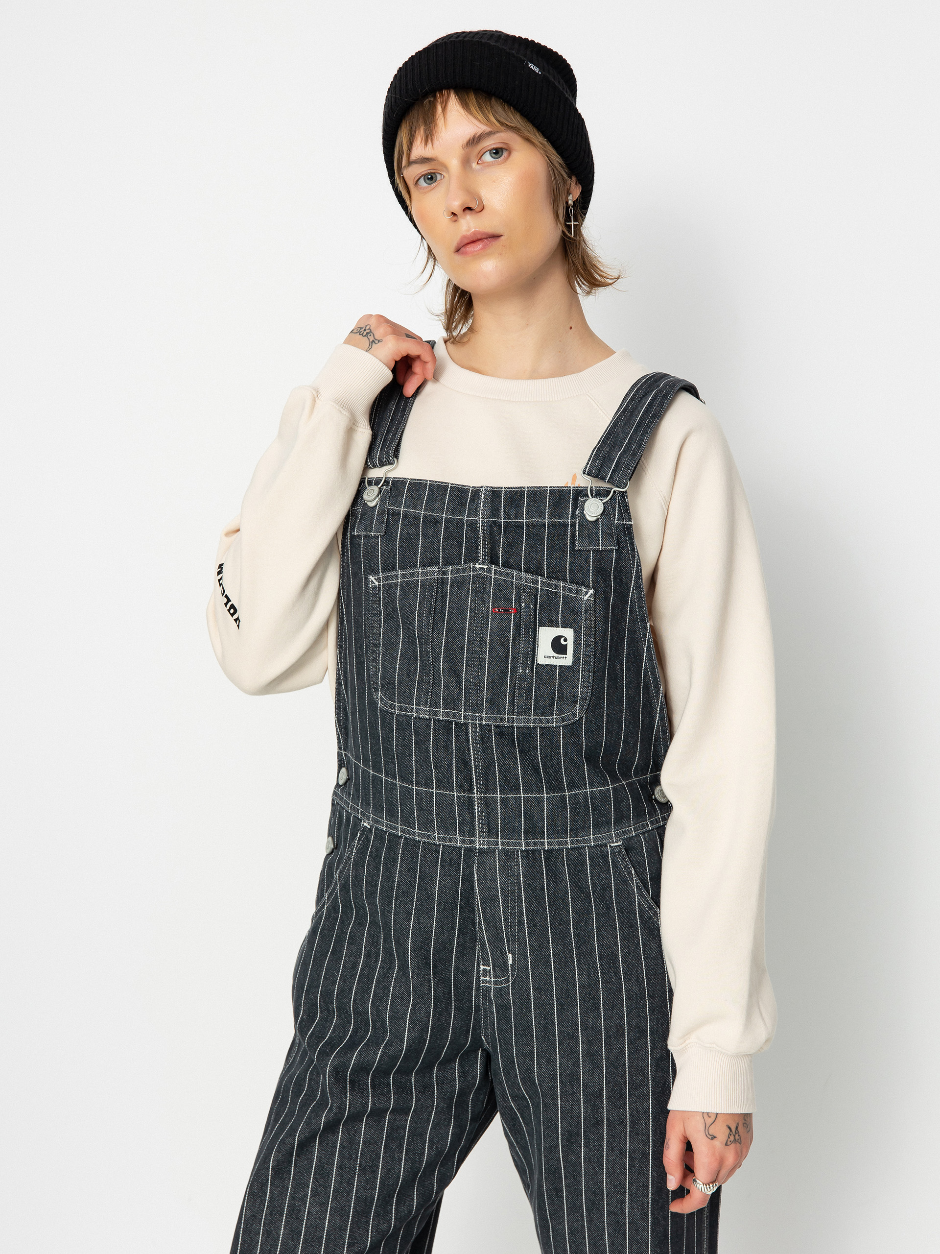 Carhartt WIP Orlean Bib Kisnadrág Wmn (orlean stripe/black/white)