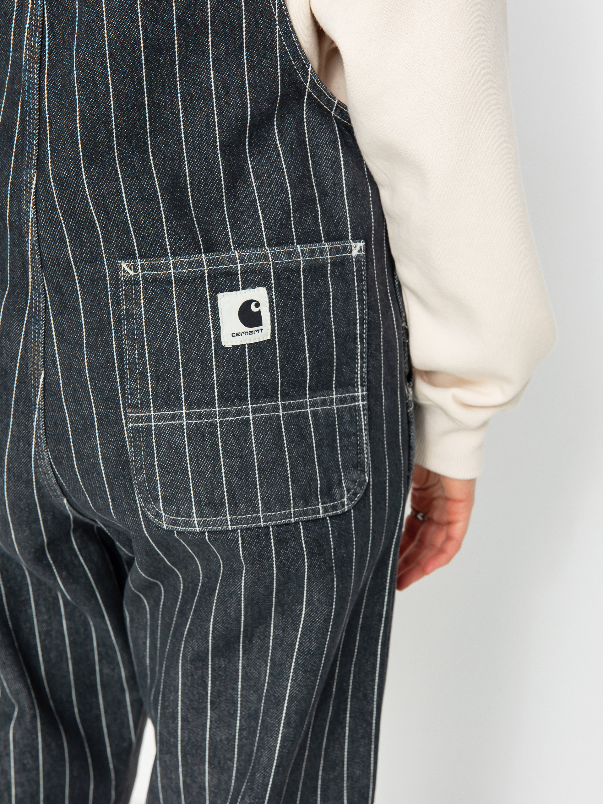 Carhartt WIP Orlean Bib Kisnadrág Wmn (orlean stripe/black/white)