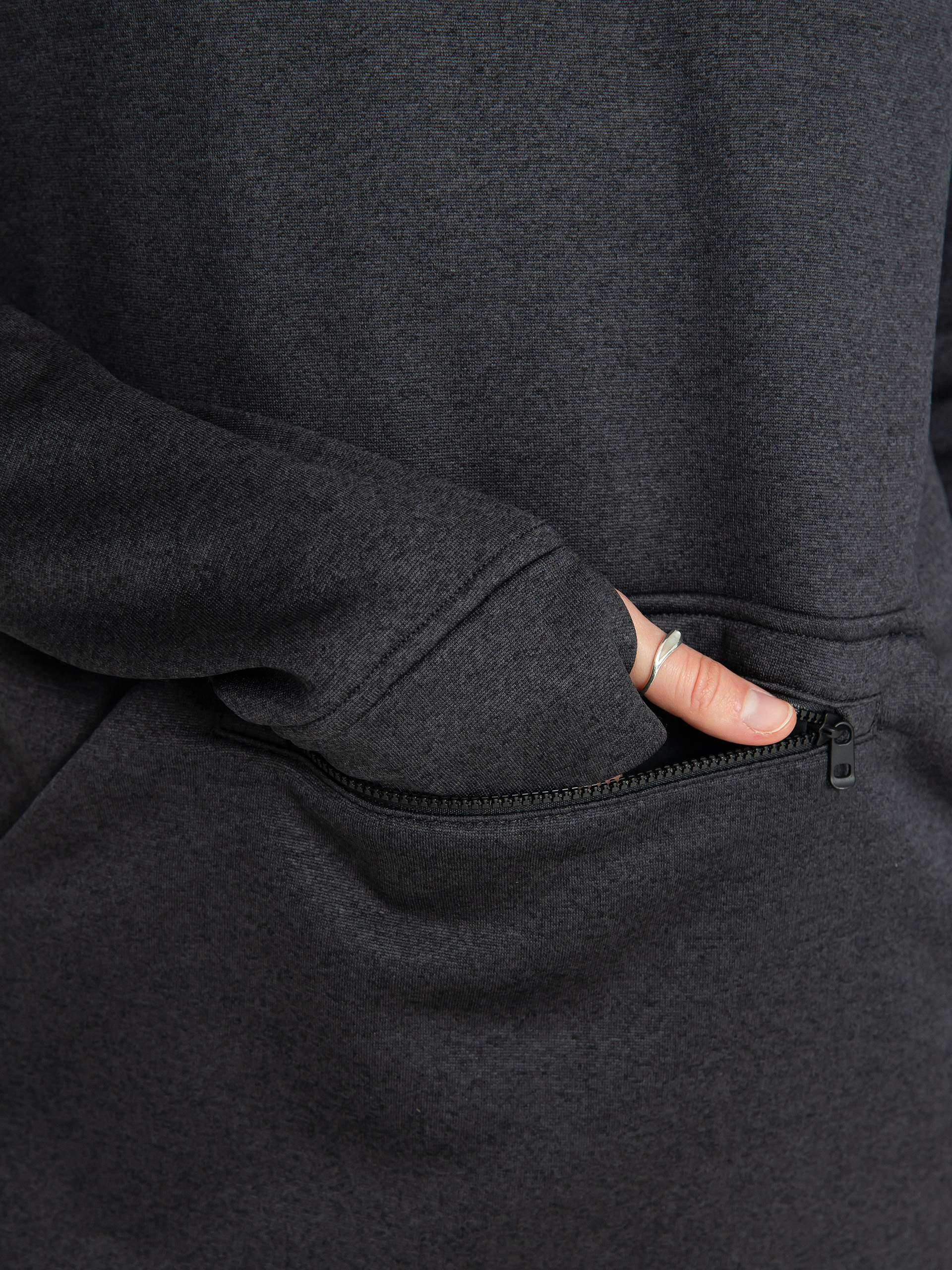 Burton Oak Long HD Kapucnis pulóver Wmn (true black heather)