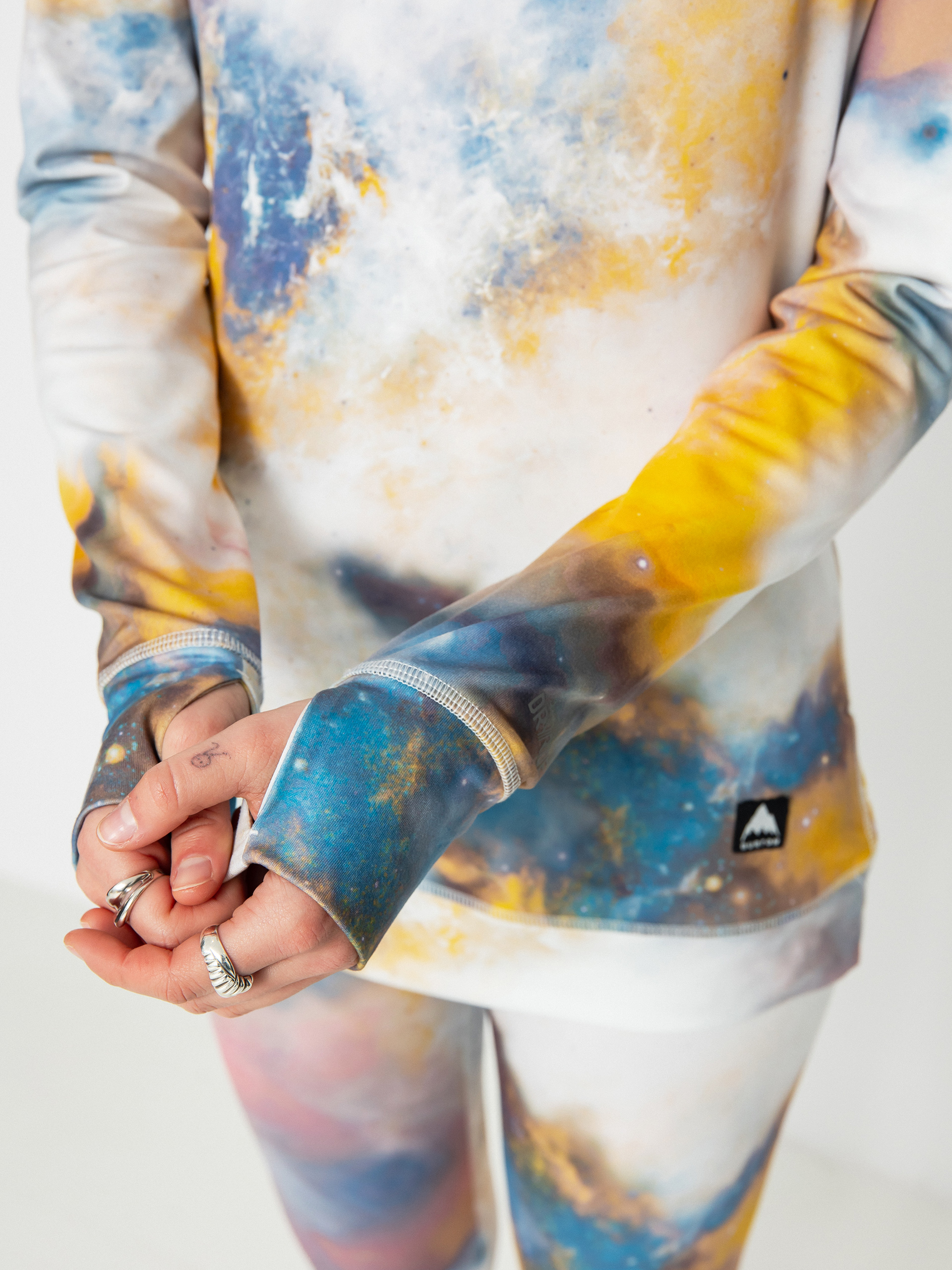 Női Burton Midweight Base Layer Hosszú ujjú felső (stout white voyager)