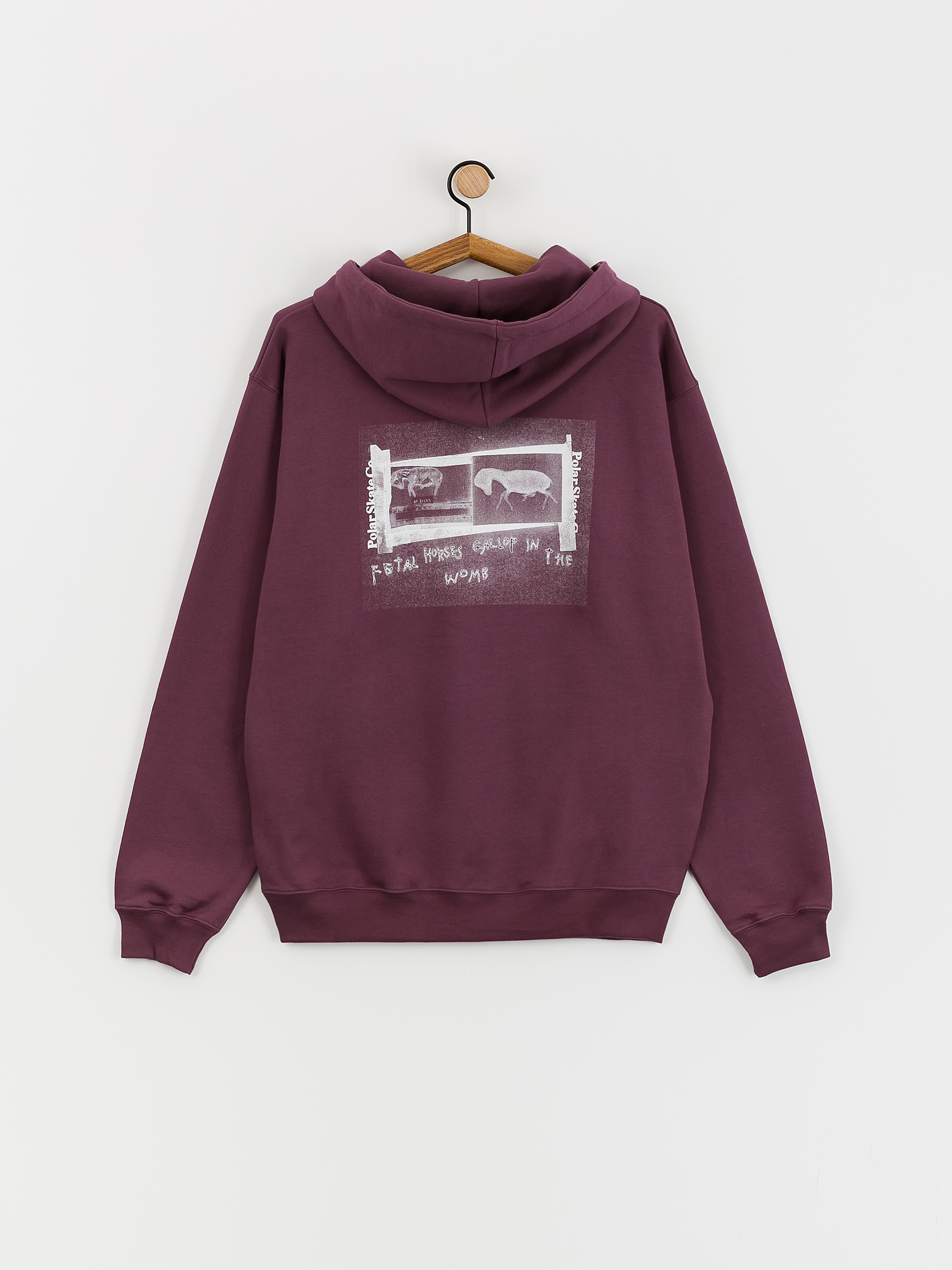Polar Skate Beautiful Horses Dave HD Kapucnis pulóver (plum)