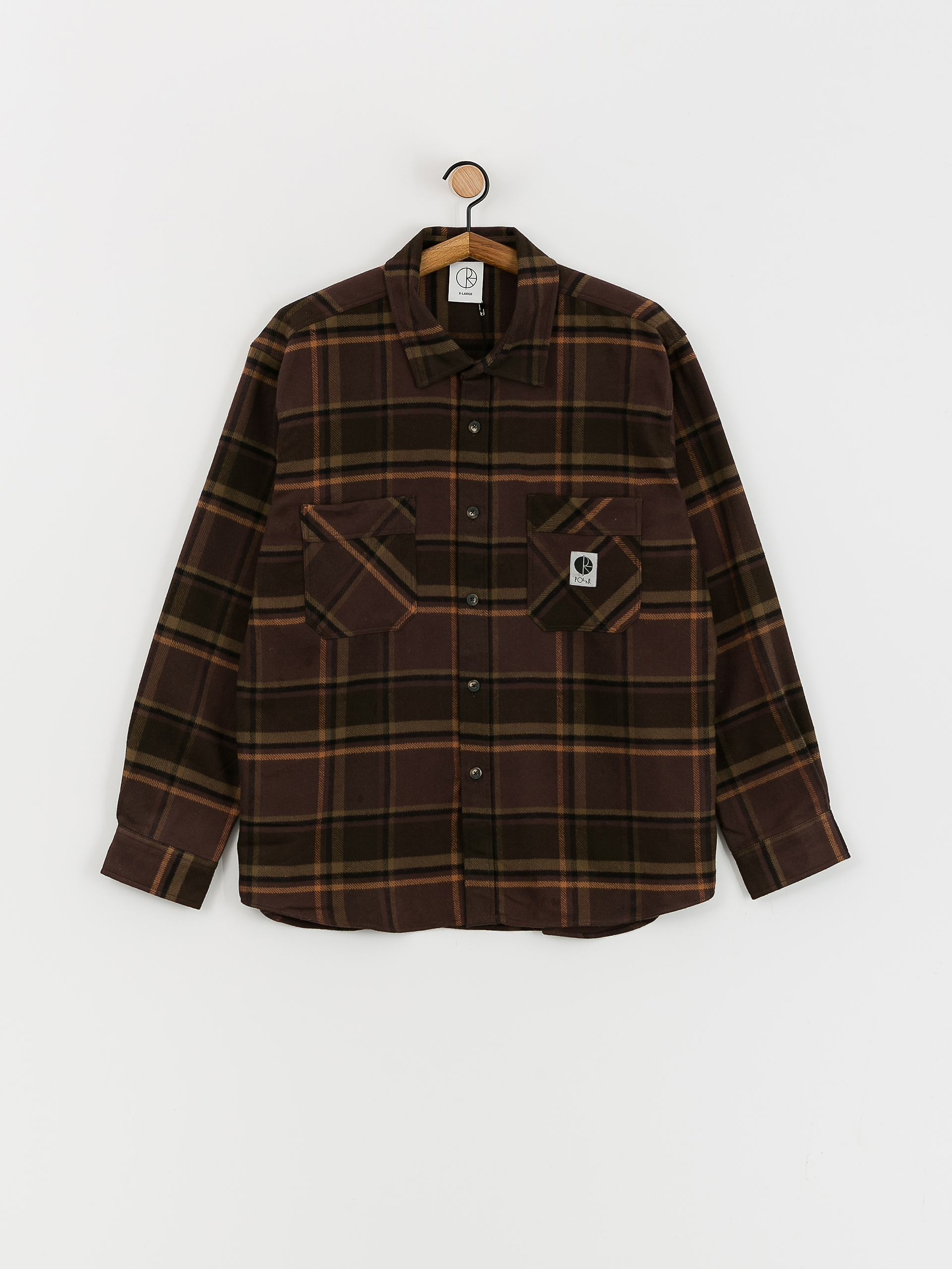 Polar Skate Mike Flannel Ing (brown/mauve)