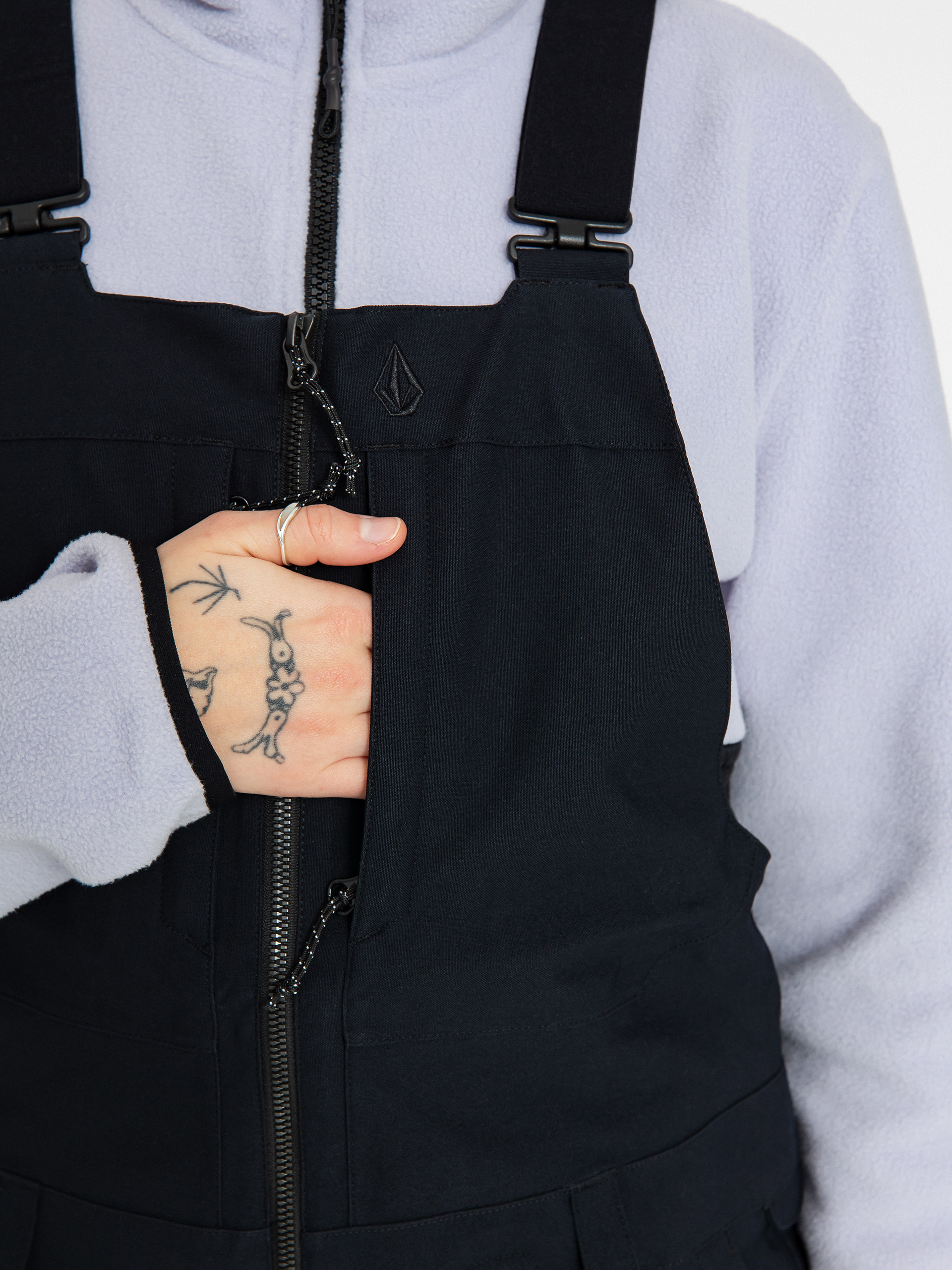 Női Volcom Swift Bib Overall Snowboard nadrág (black)