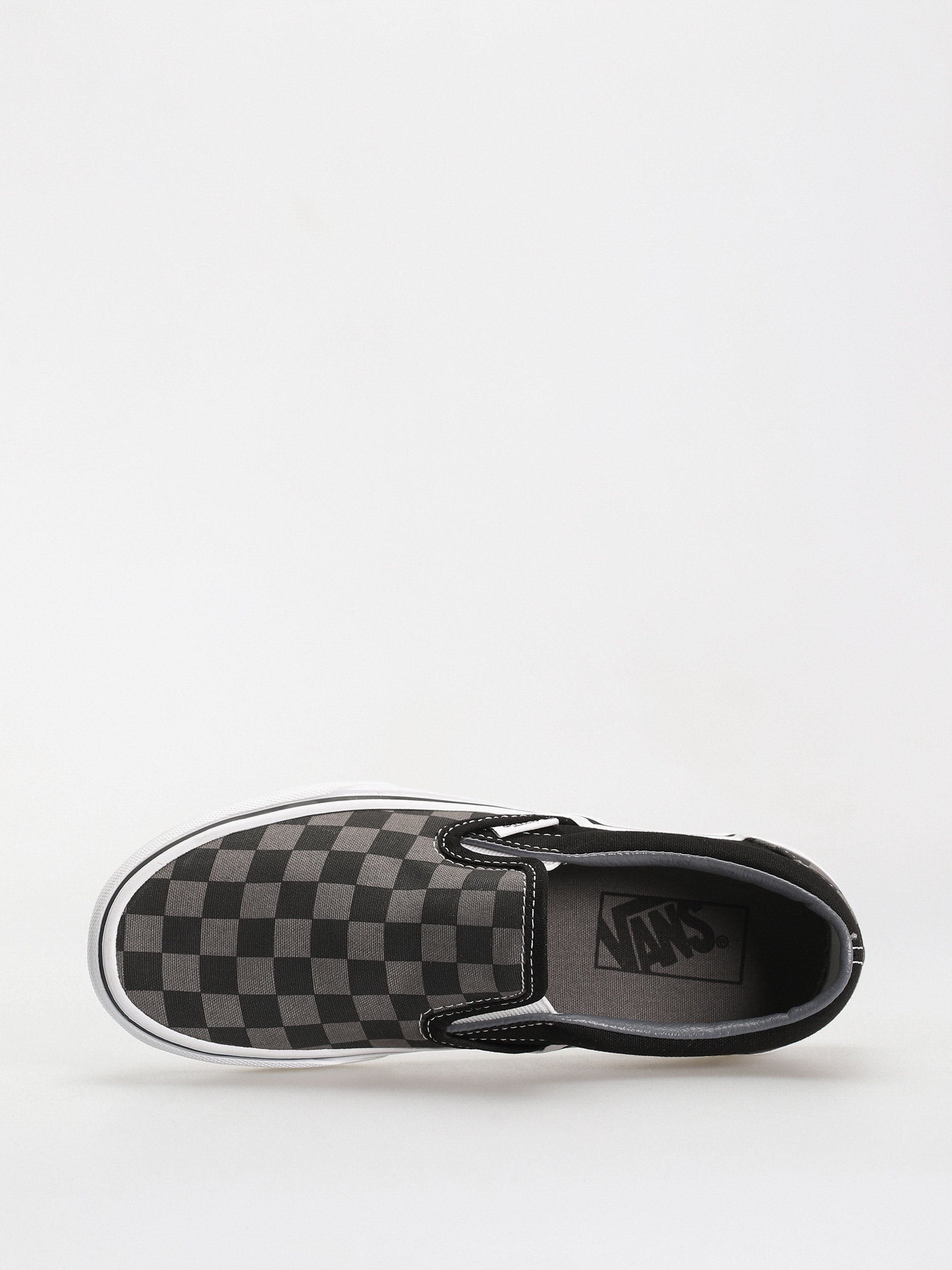 Vans Classic Slip On Cipők (black/pewter checkerboard)