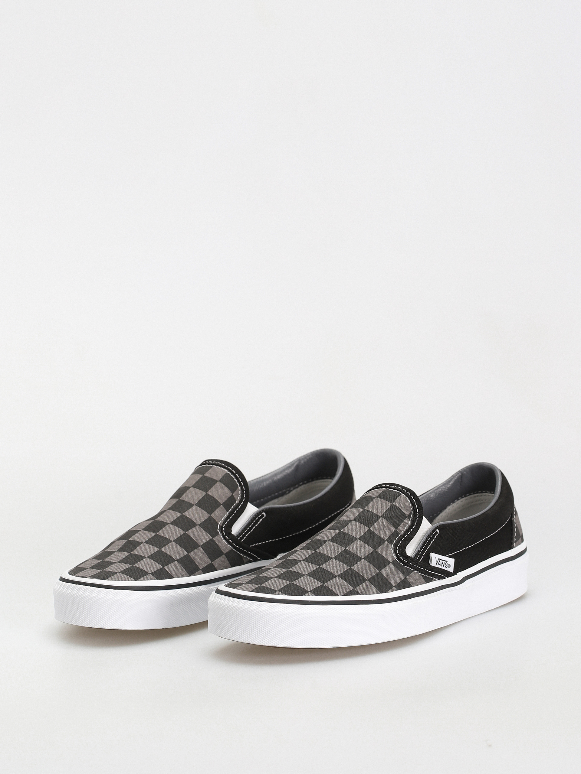 Vans Classic Slip On Cipők (black/pewter checkerboard)
