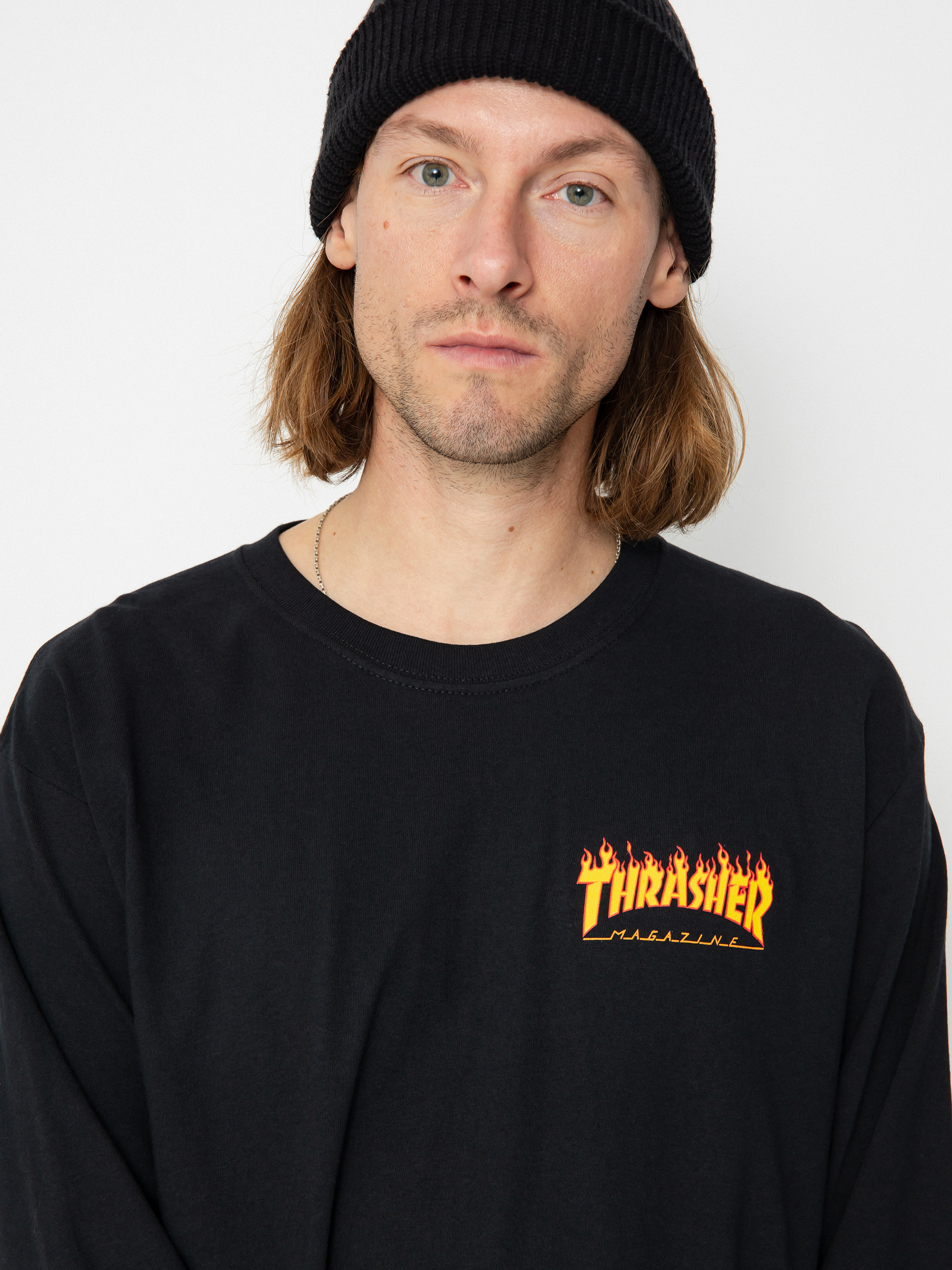 Santa Cruz X Thrasher Flame Dot Hosszú ujjú felső (black)
