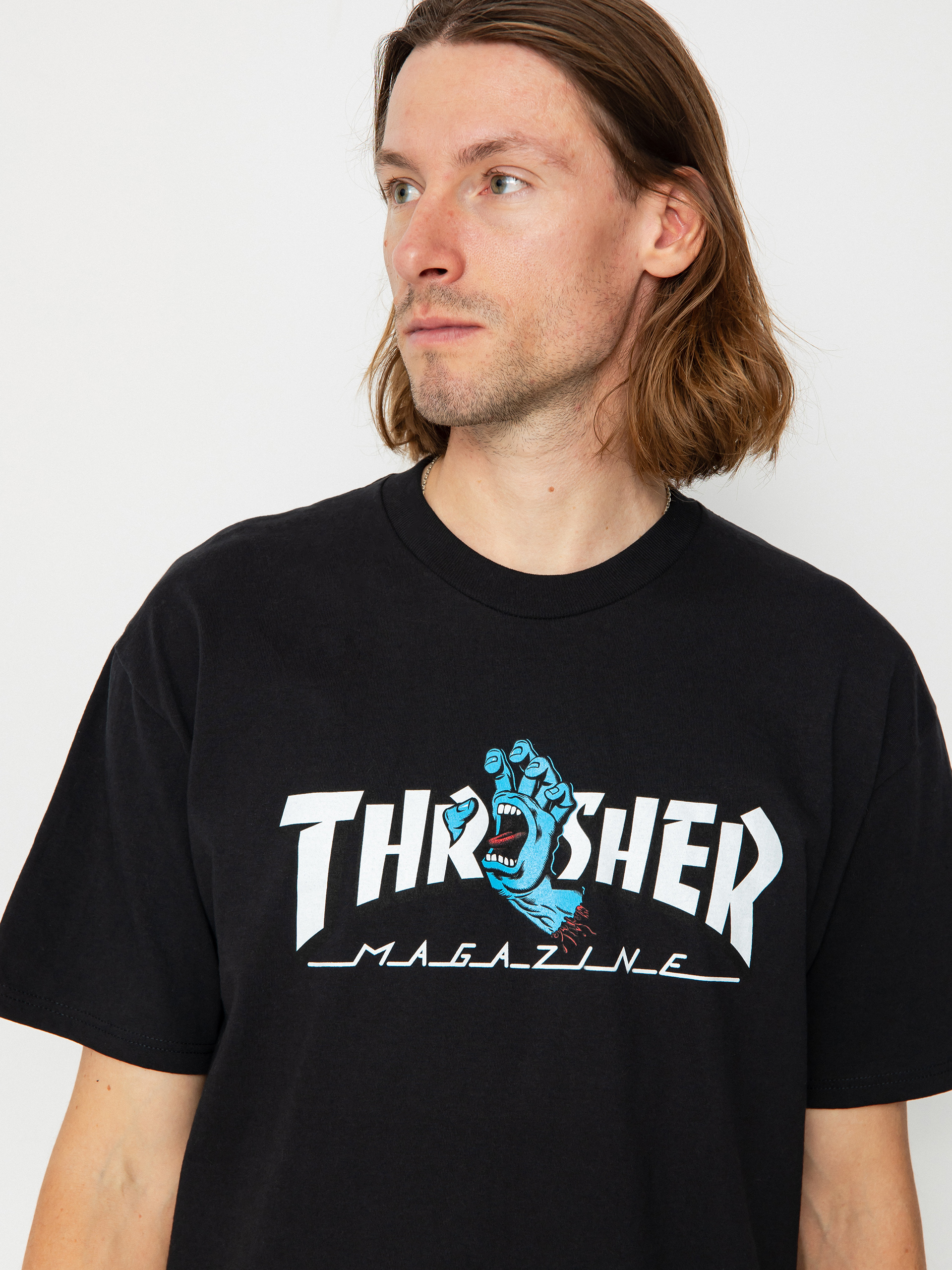 Santa Cruz X Thrasher Screaming Logo Póló(black)