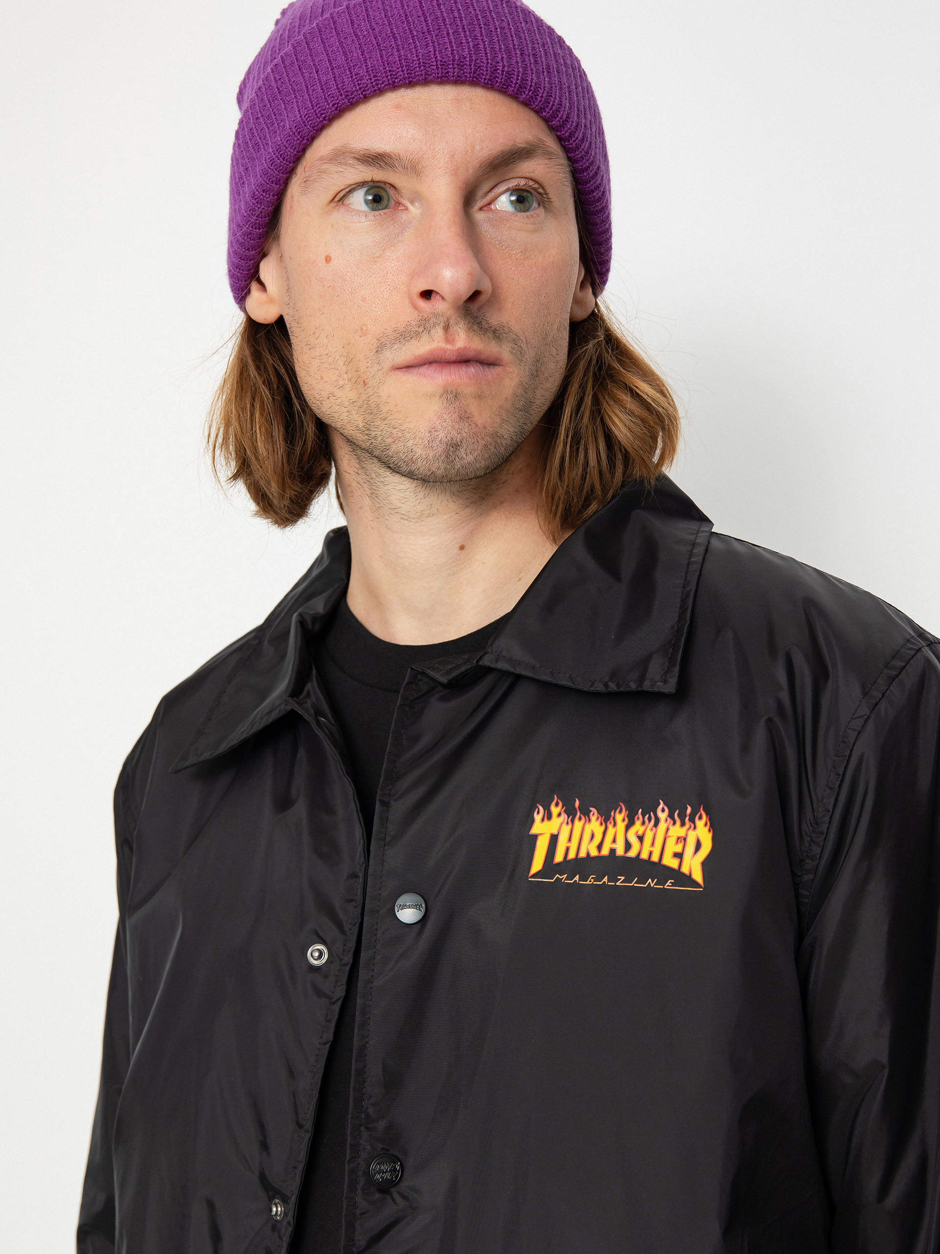 Santa Cruz X Thrasher Flame Dot Coach Dzseki (black)