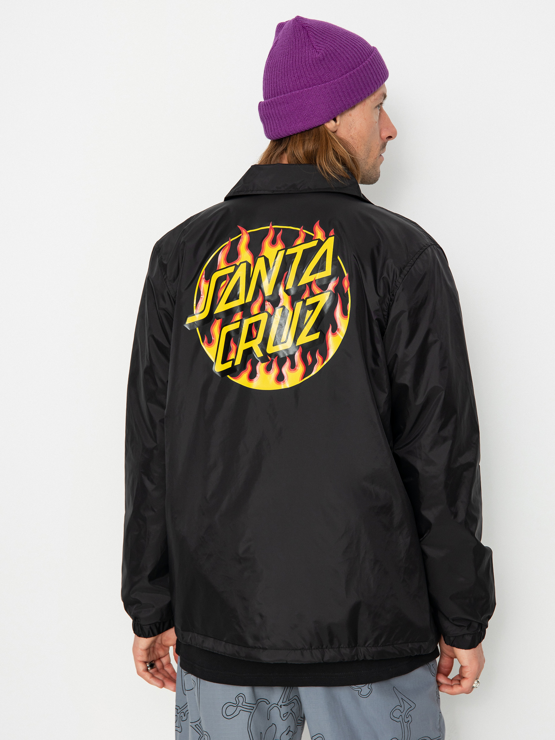 Santa Cruz X Thrasher Flame Dot Coach Dzseki (black)