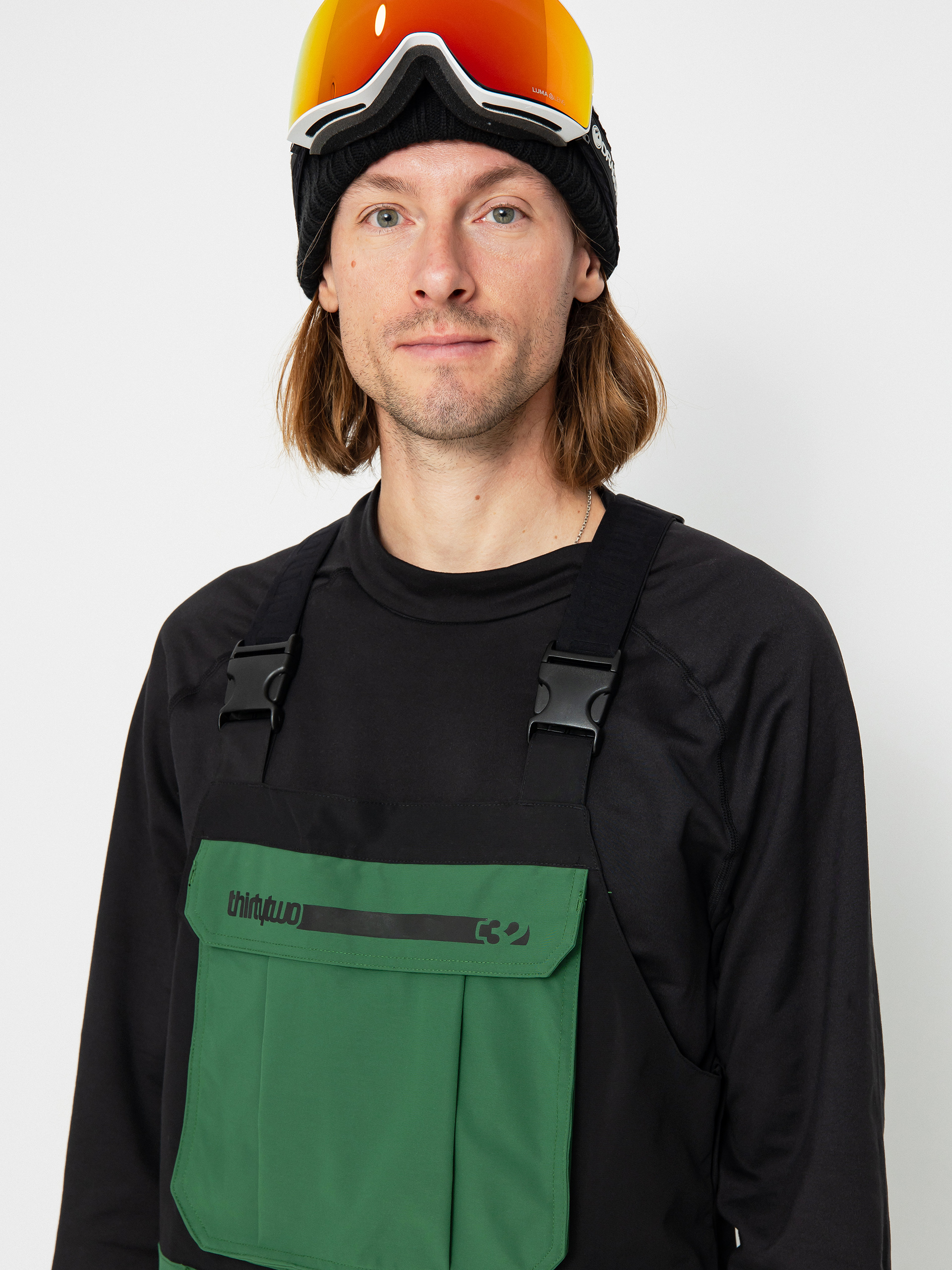 Férfi ThirtyTwo Basement Bib Snowboard nadrág (green)