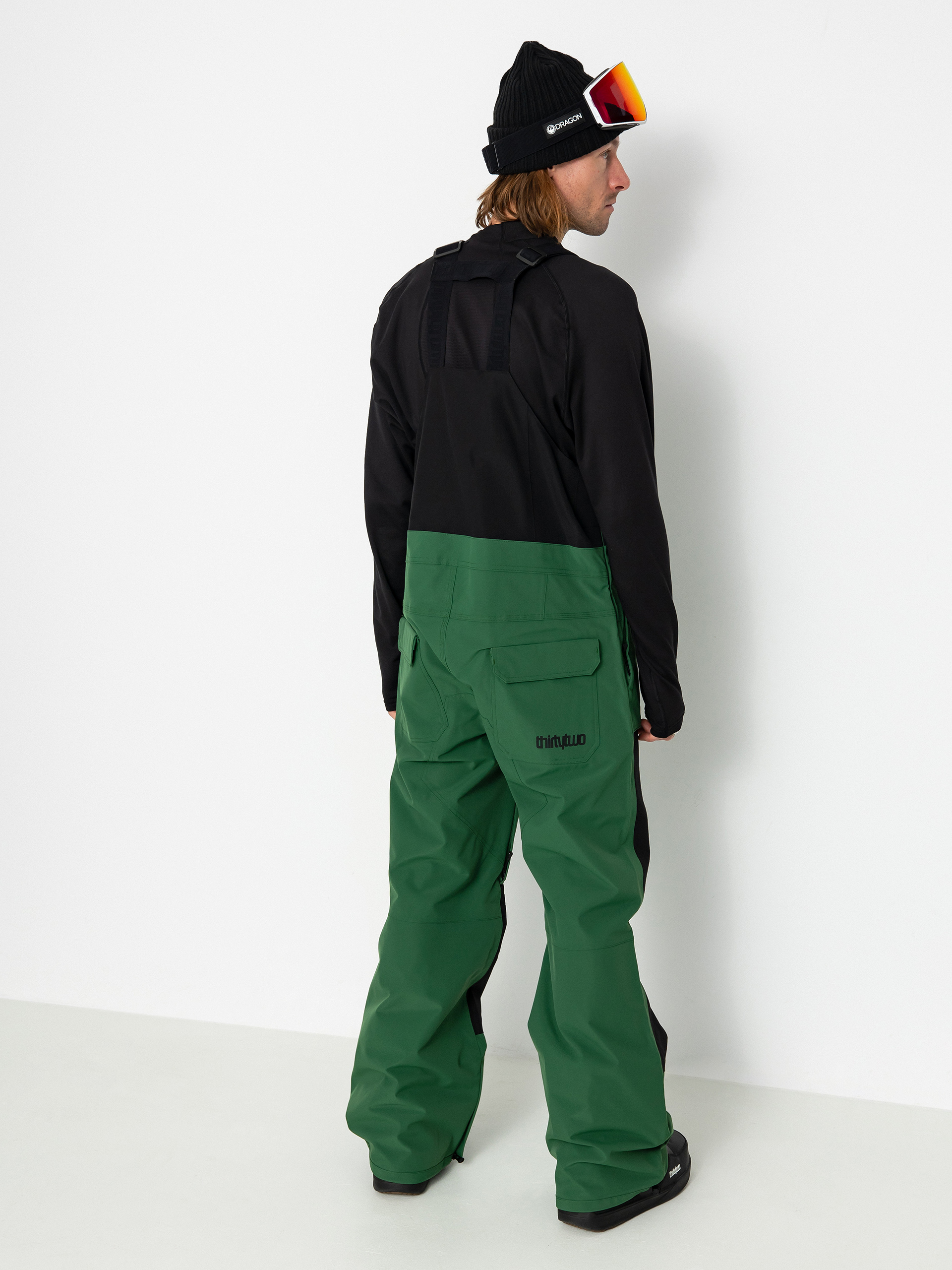 Férfi ThirtyTwo Basement Bib Snowboard nadrág (green)