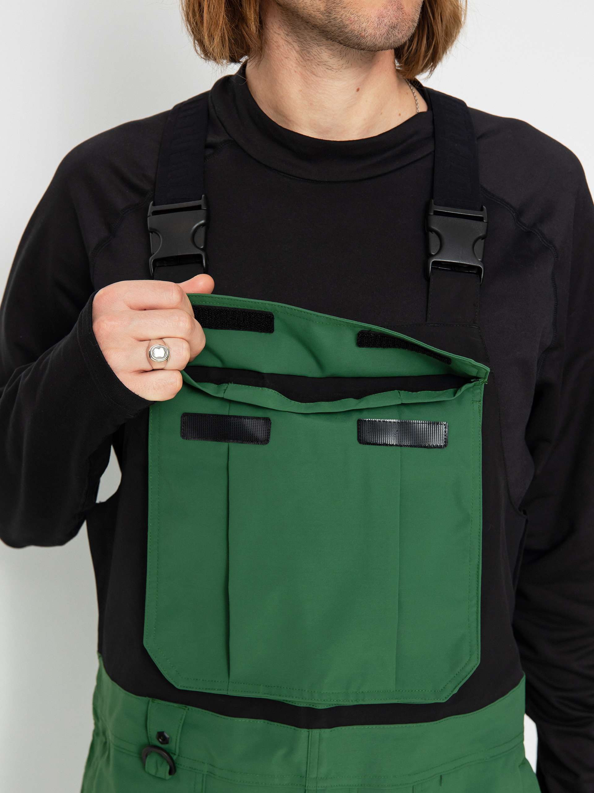 Férfi ThirtyTwo Basement Bib Snowboard nadrág (green)