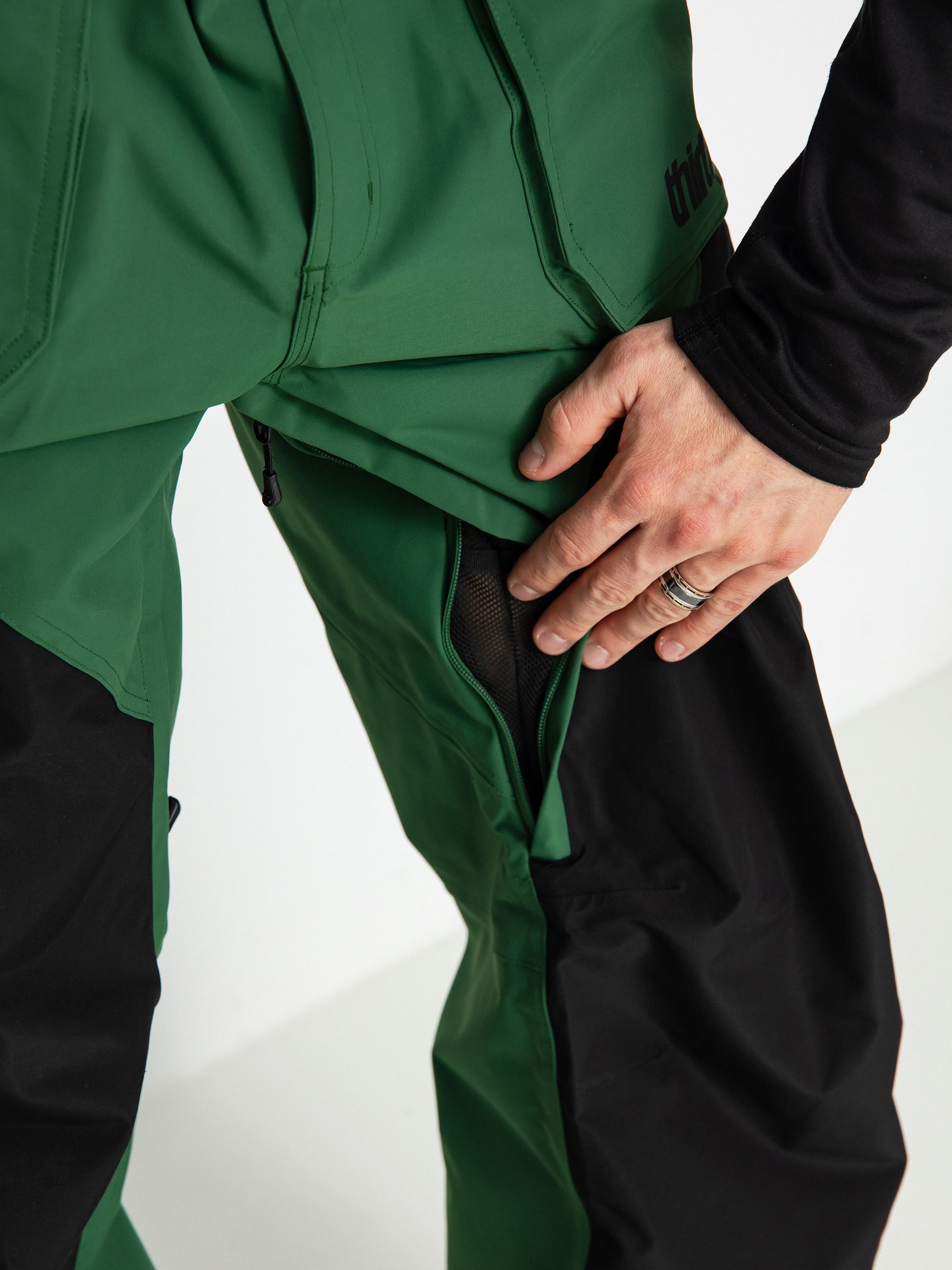 Férfi ThirtyTwo Basement Bib Snowboard nadrág (green)