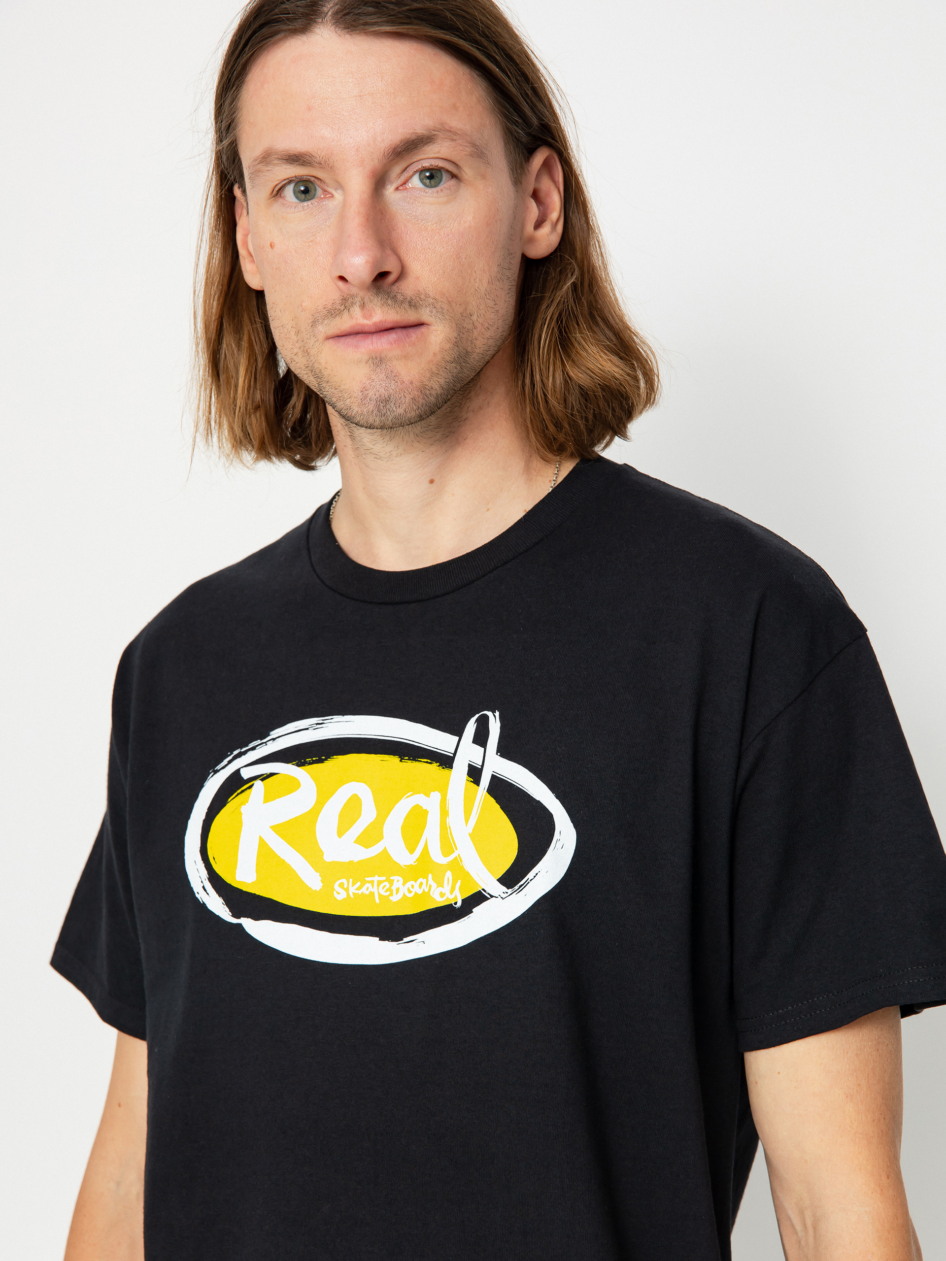 Real Natas Oval Póló(black/yellow/white)