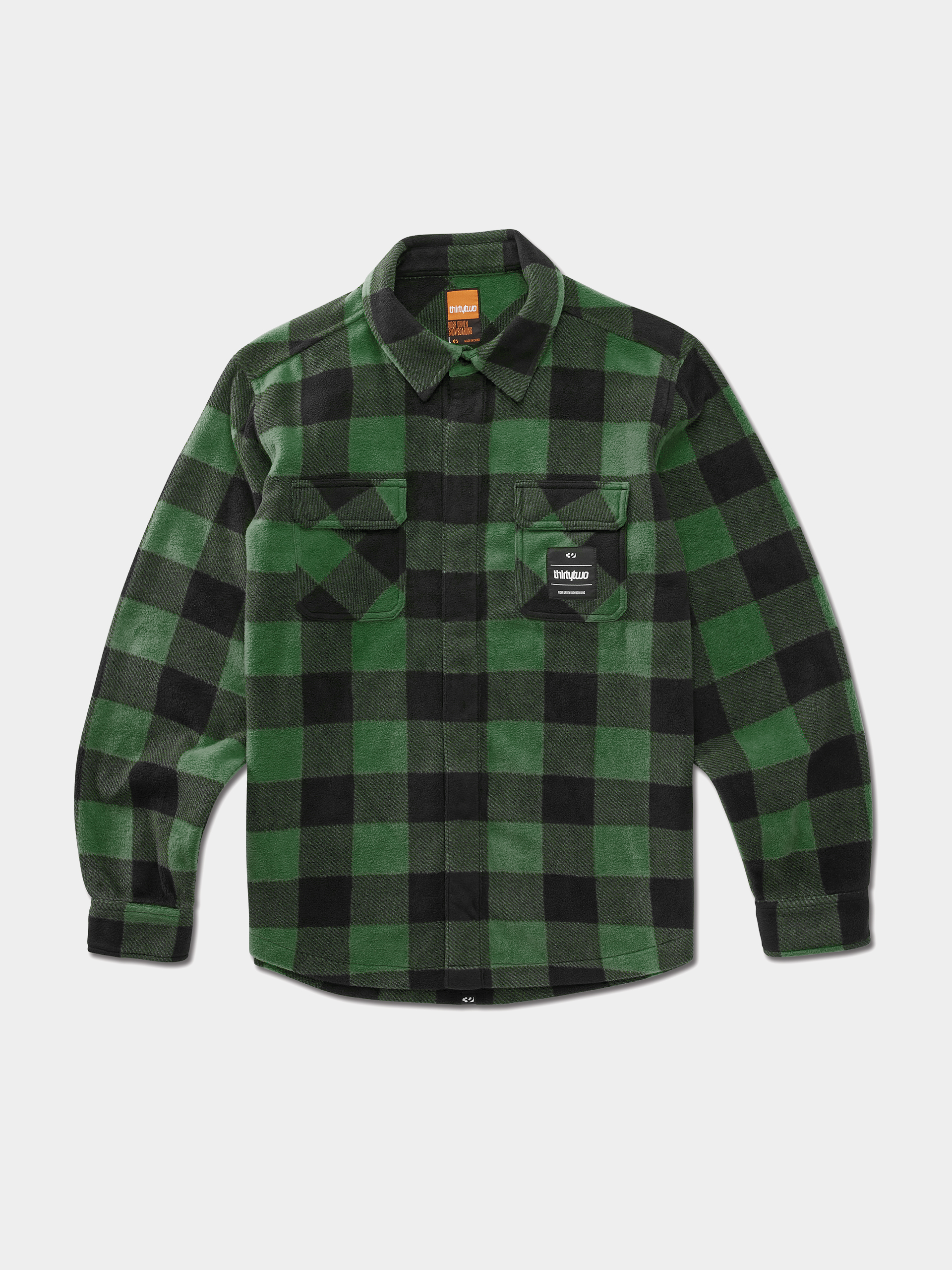 Férfi ThirtyTwo Rest Stop Shirt Thermo pulóver (green)