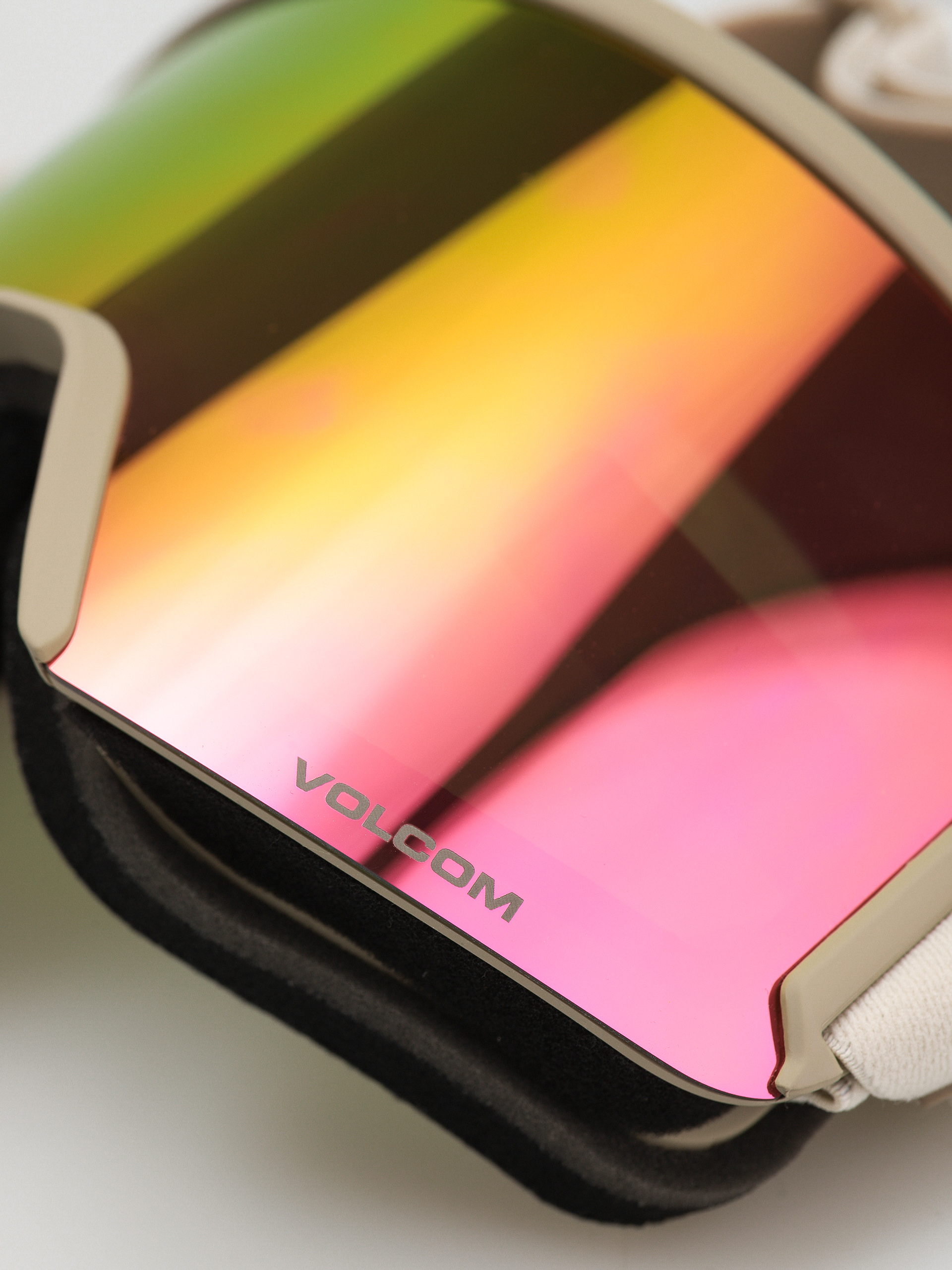 Volcom Garden Snowboard szemüveg (khakiest/sand/pink chrome+bl yellow)