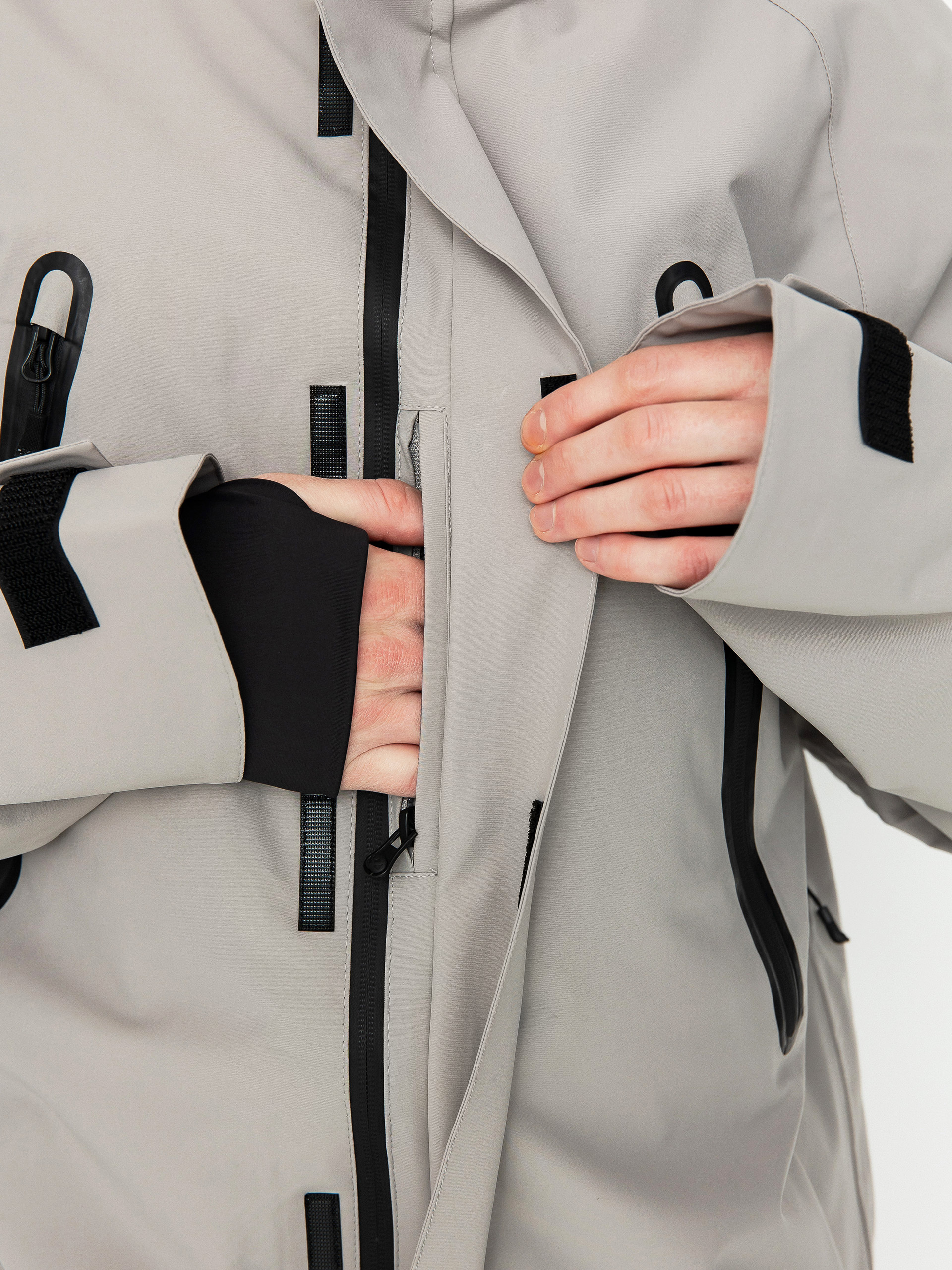 Férfi ThirtyTwo Deep Creek Parka Snowboard dzseki (grey/black)