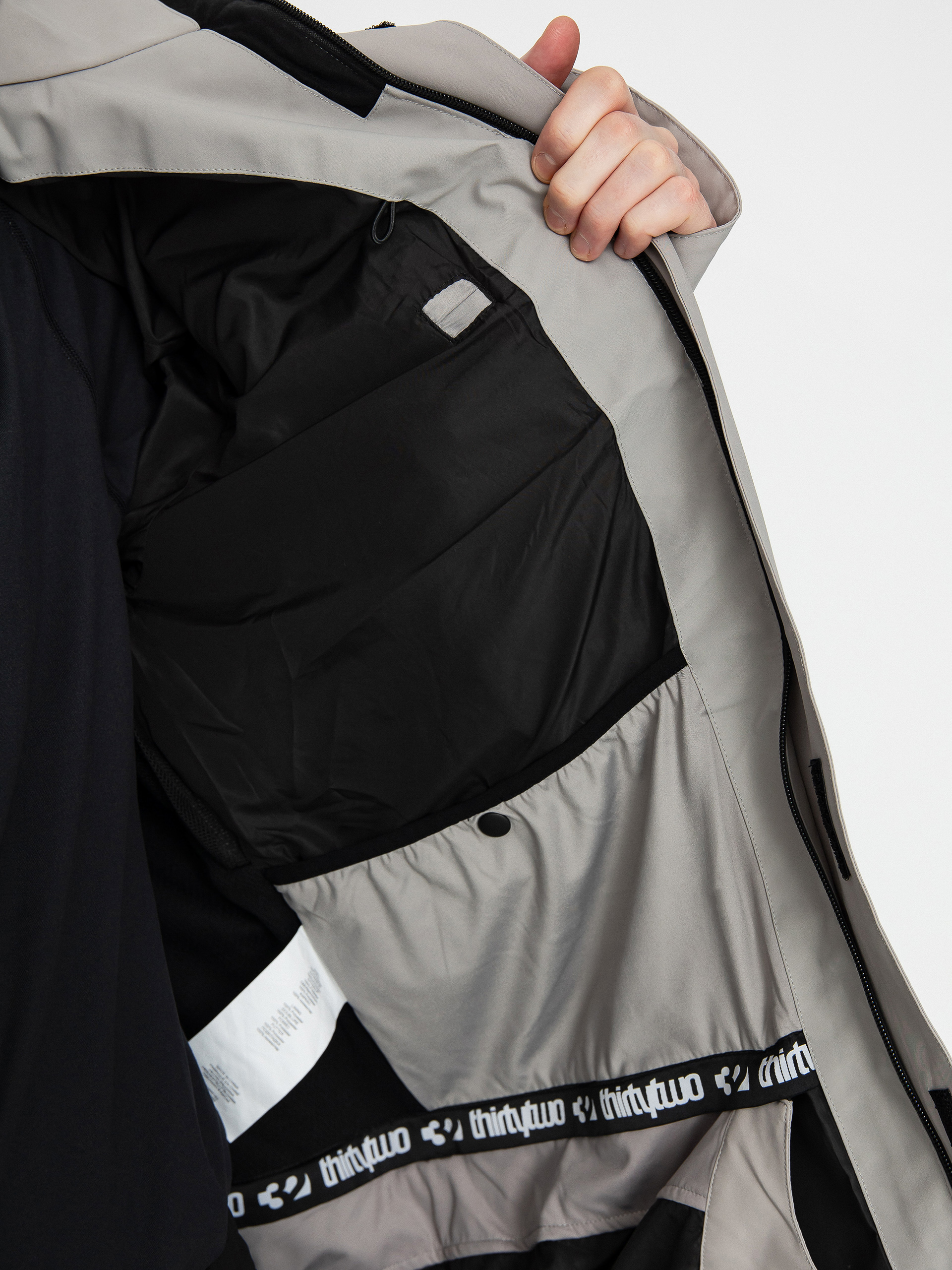 Férfi ThirtyTwo Deep Creek Parka Snowboard dzseki (grey/black)