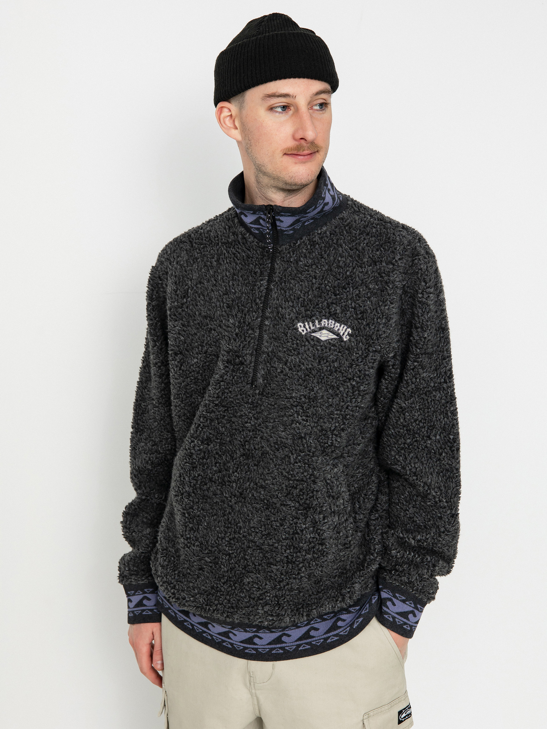 Billabong Boundary Bunyip Polár pulóver (black heather)