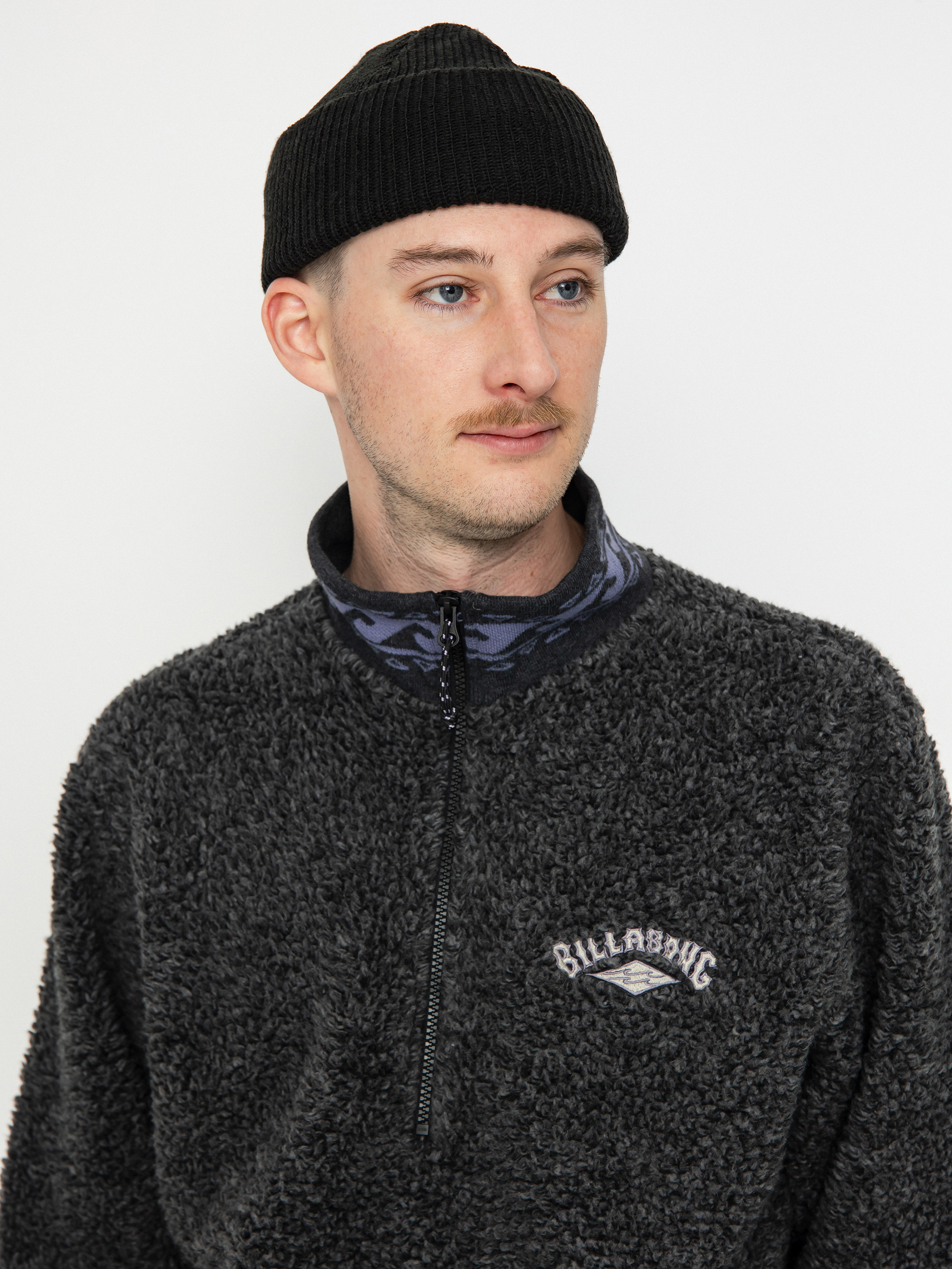 Férfi Billabong Boundary Bunyip Polár pulóver (black heather)