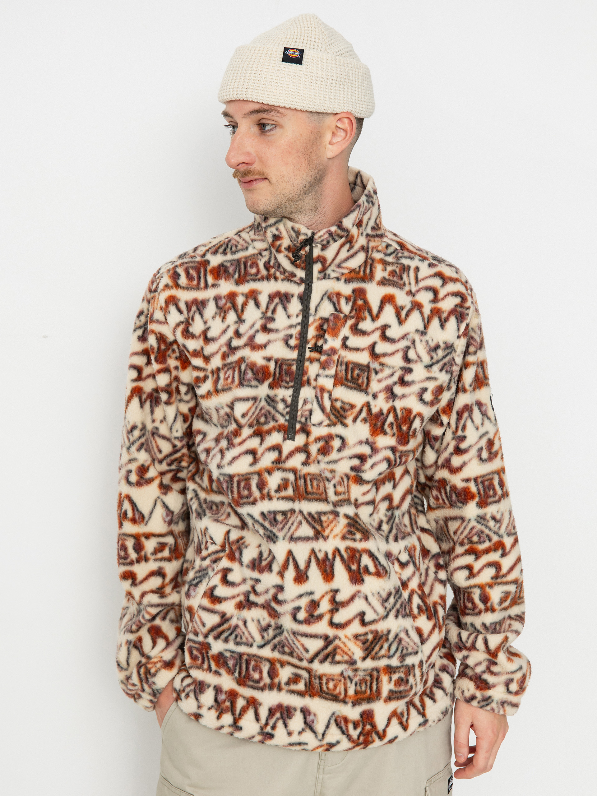 Férfi Billabong Boundary Mock Neck Polár pulóver (chino)