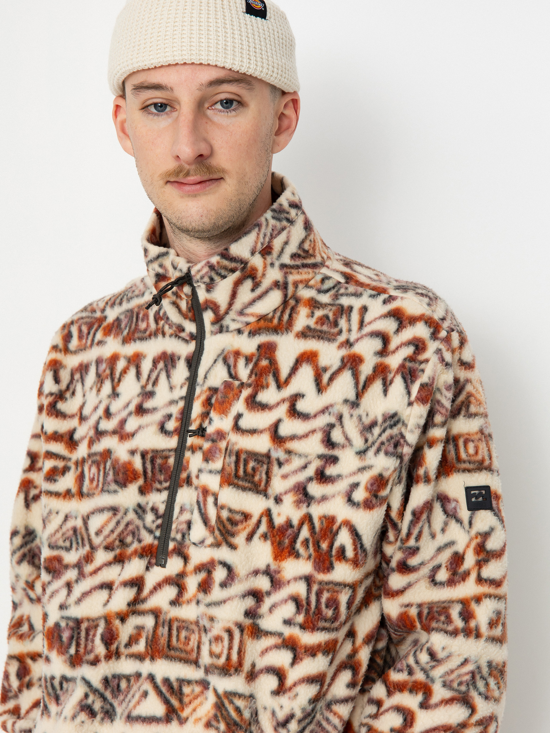 Férfi Billabong Boundary Mock Neck Polár pulóver (chino)