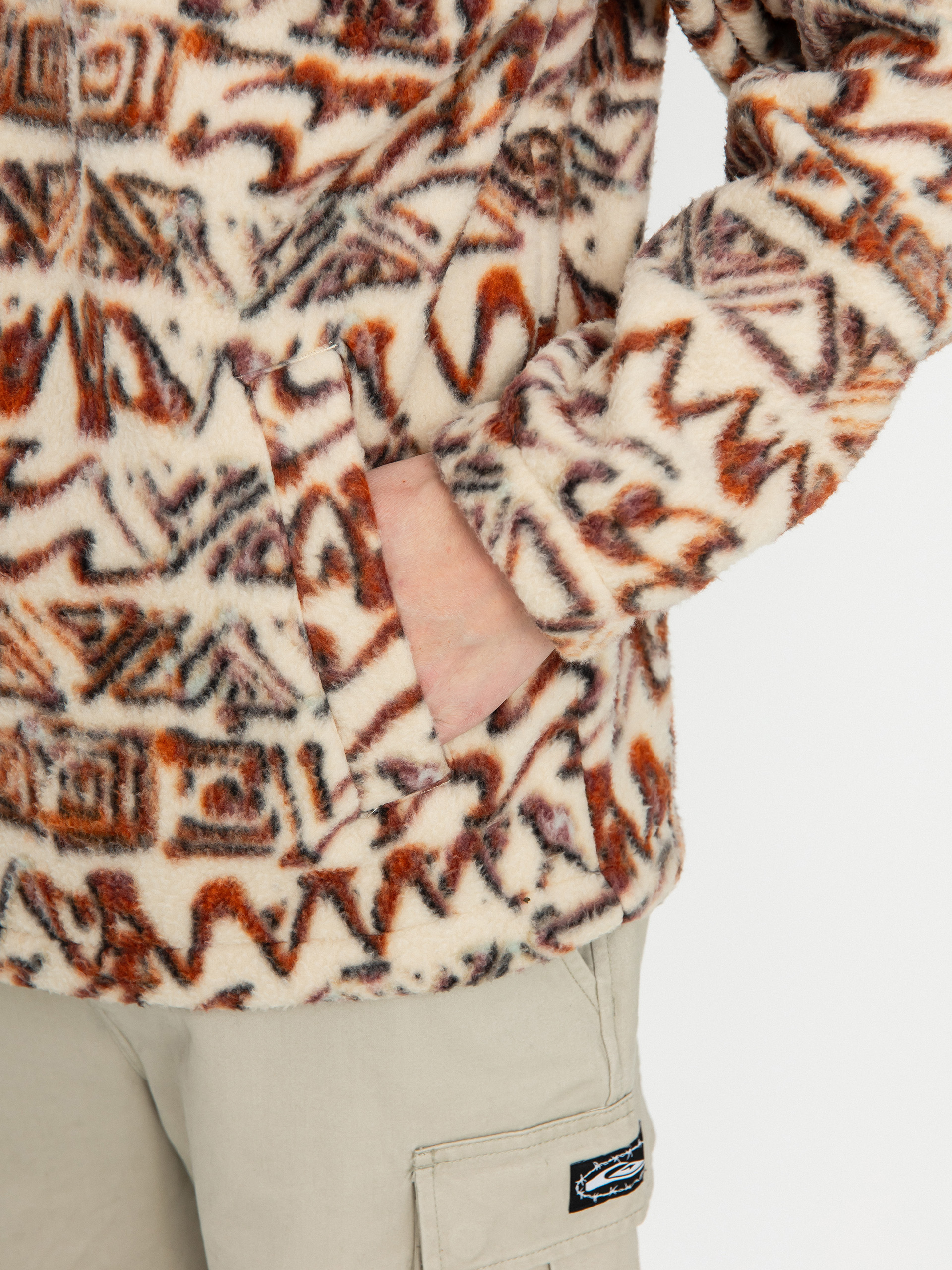 Férfi Billabong Boundary Mock Neck Polár pulóver (chino)