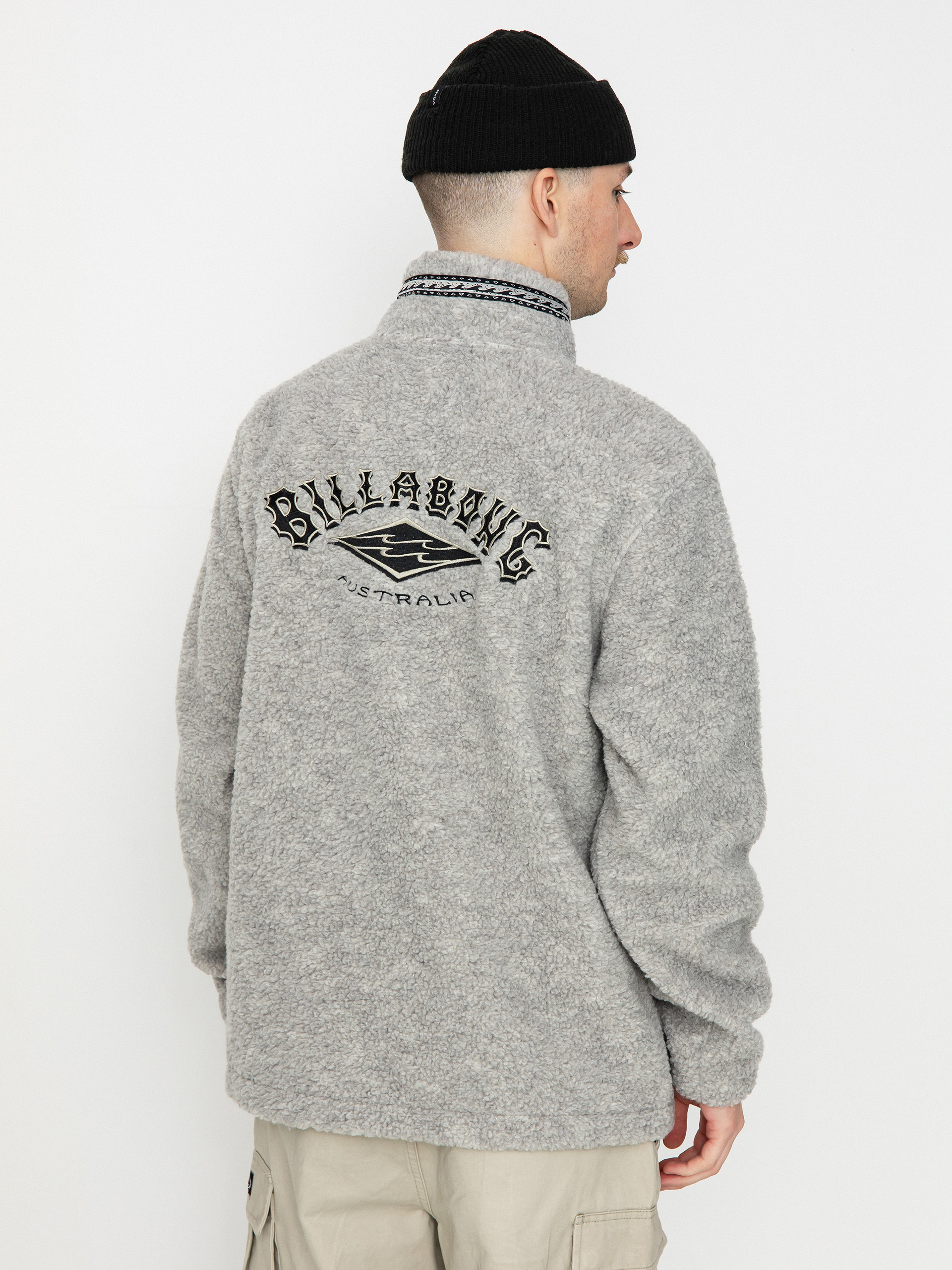 Billabong Boundary Tombstone Polár pulóver (oatmeal heather)