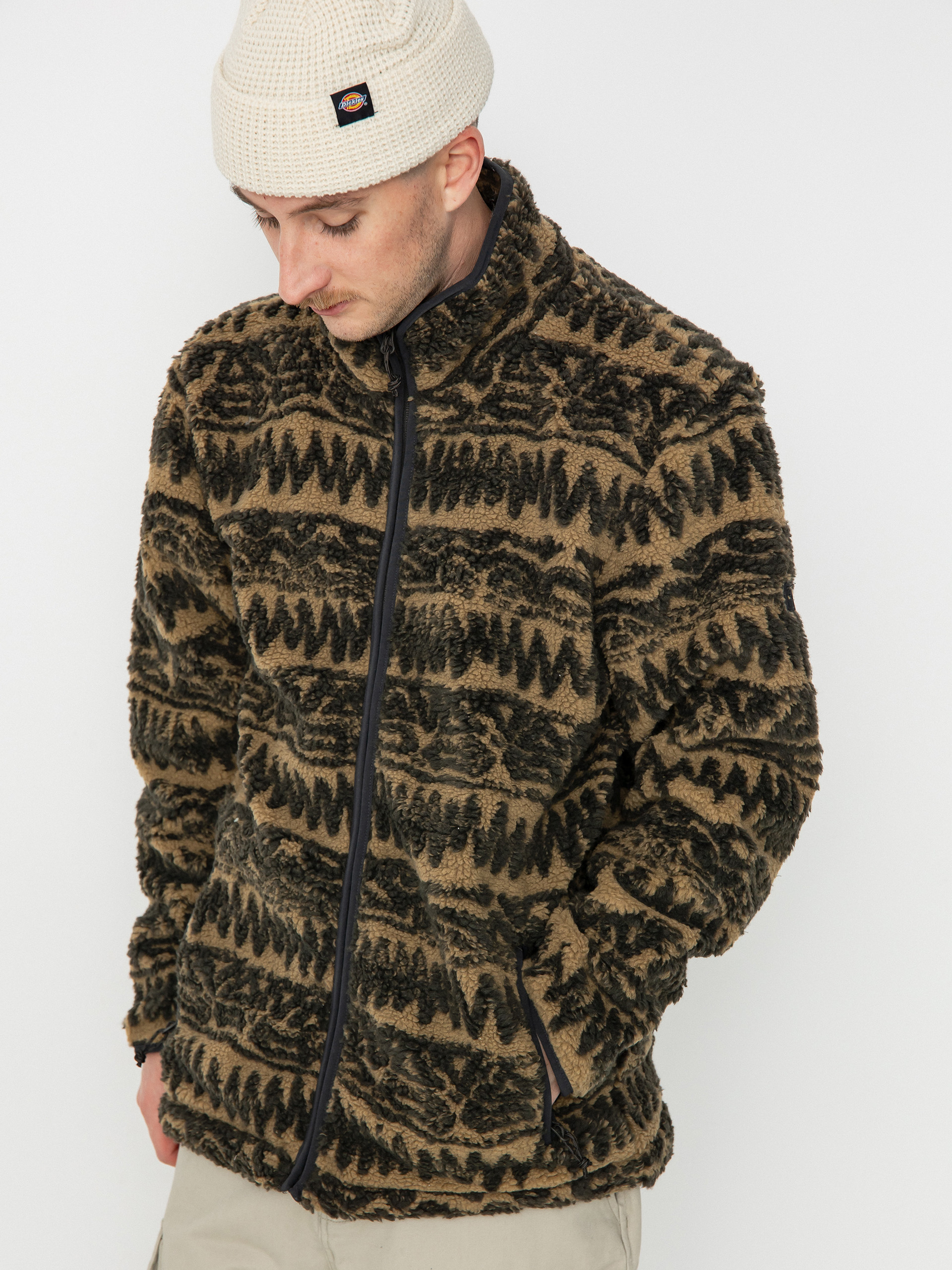 Billabong Boundary Switchback Zip Polár pulóver (gravel)