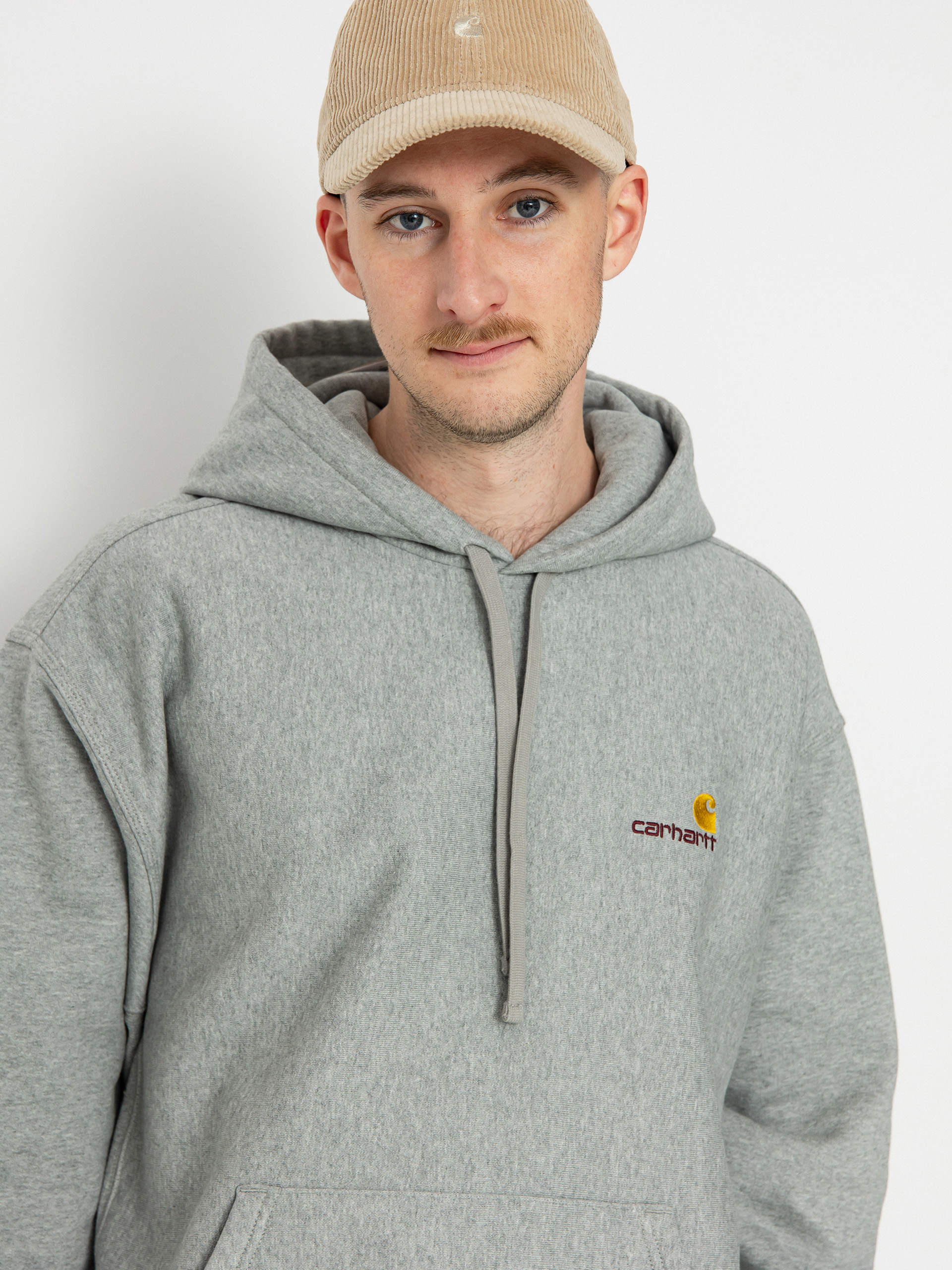 Carhartt WIP American Script HD Kapucnis pulóver (grey heather)