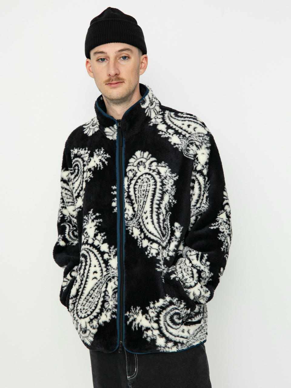 Carhartt WIP Jebson Polár pulóver (paisley big print black/squid)