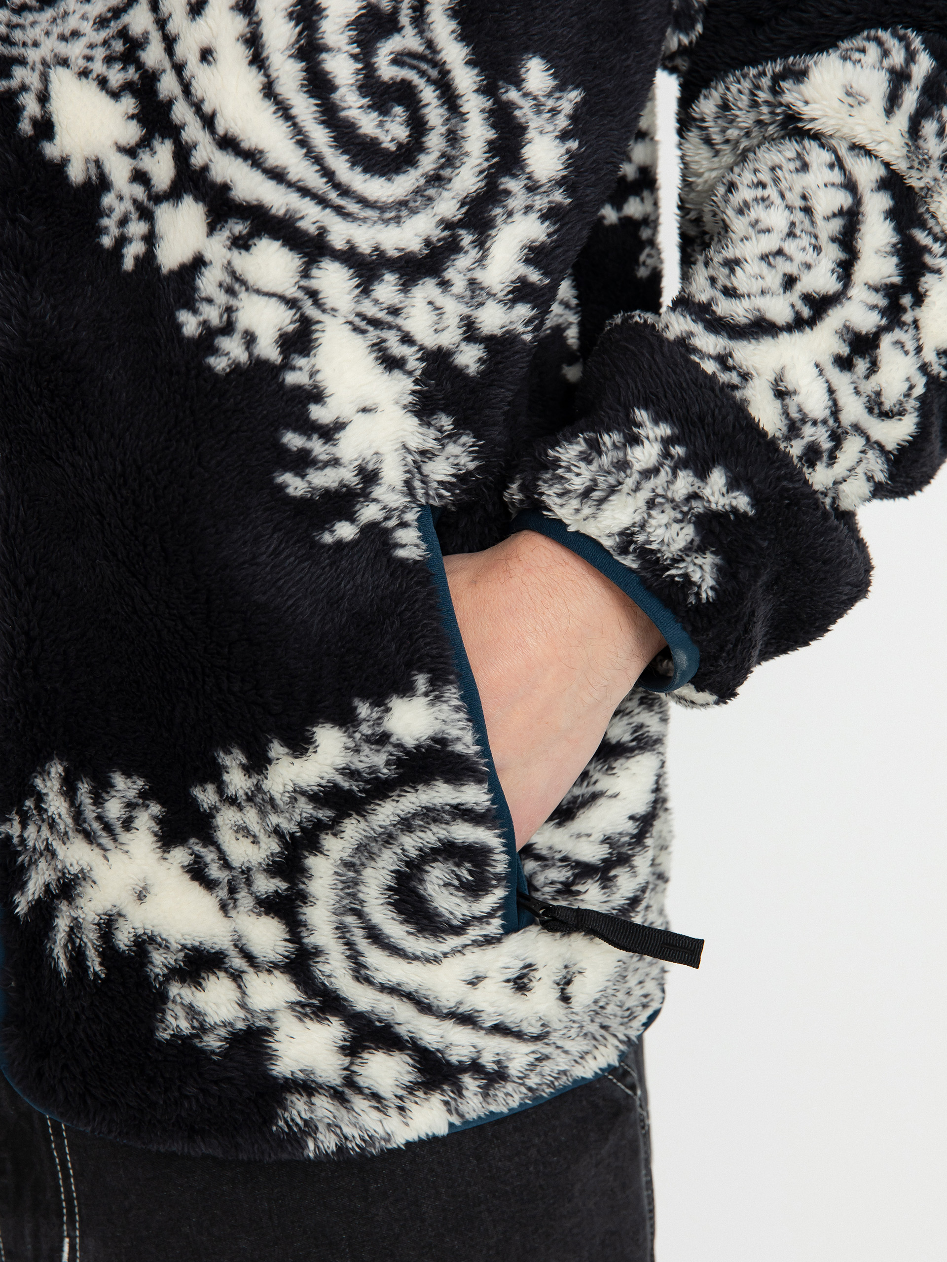 Férfi Carhartt WIP Jebson Polár pulóver (paisley big print black/squid)