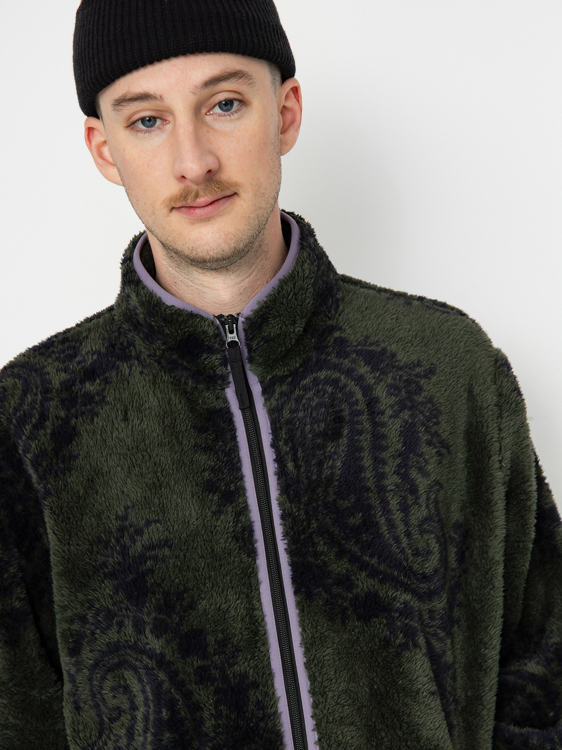 Férfi Carhartt WIP Kurtka Jebson Polár pulóver (paisley big print plant/glassy purple)