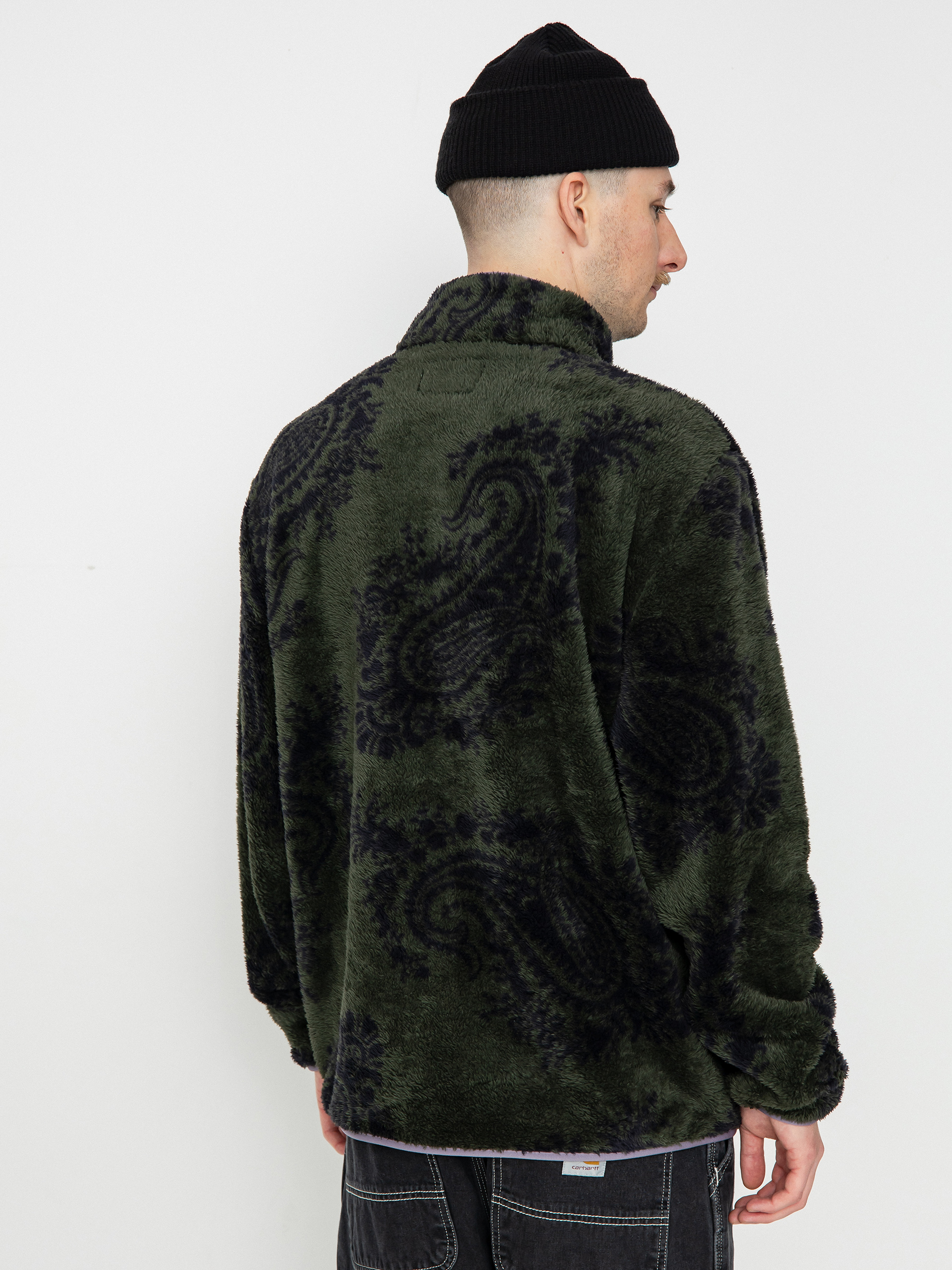 Férfi Carhartt WIP Kurtka Jebson Polár pulóver (paisley big print plant/glassy purple)