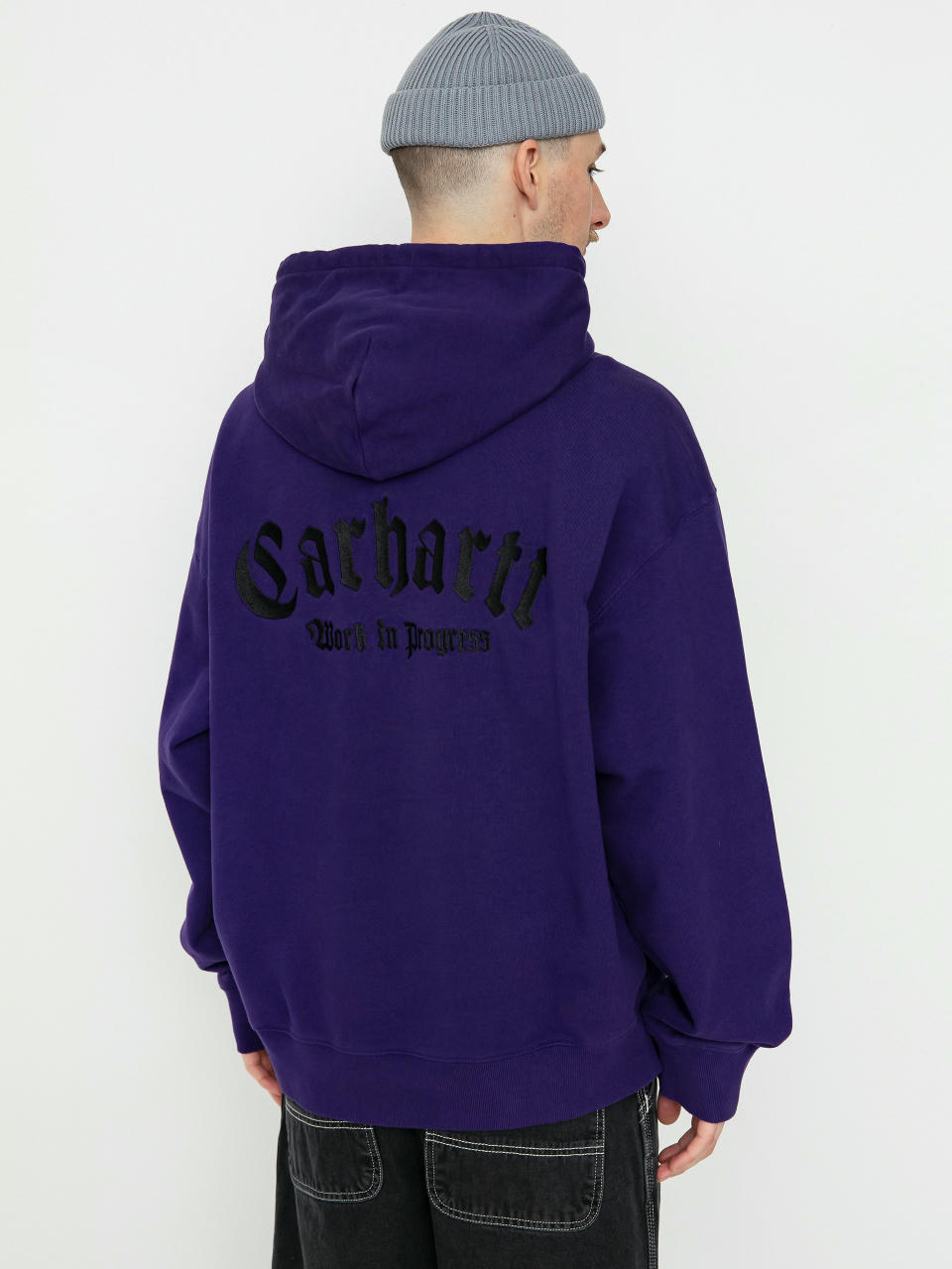 Carhartt WIP Onyx Script HD Kapucnis pulóver (tyrian/black)