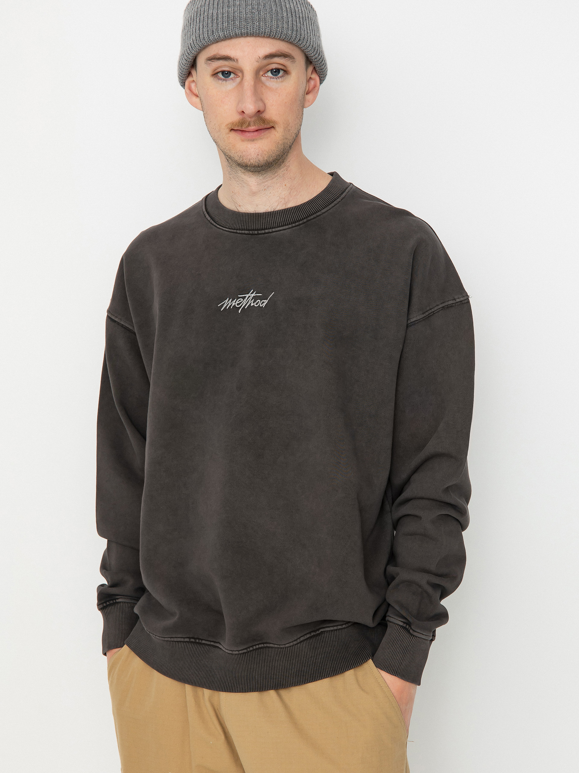 Method Signature Crew Pulóver (washed brown)