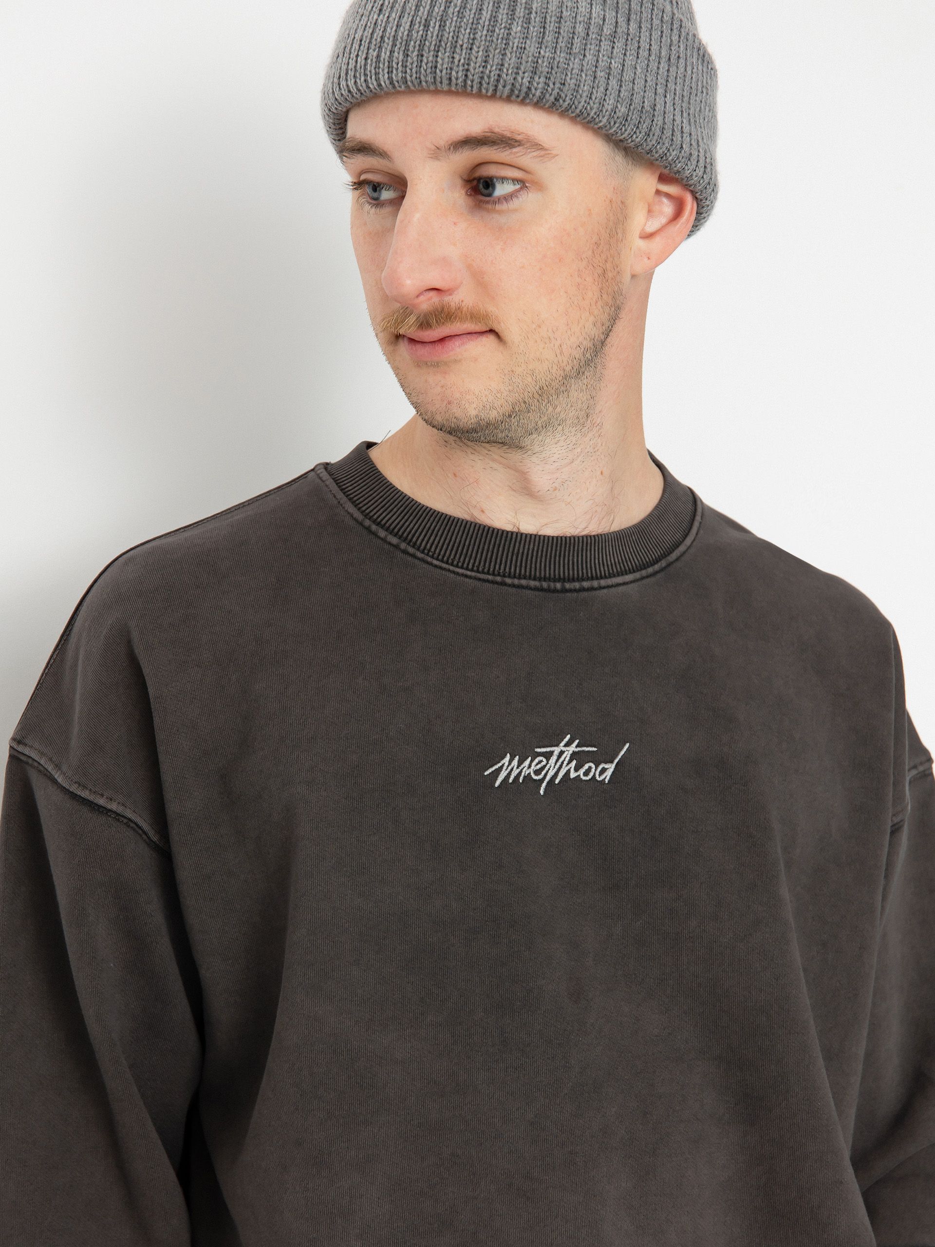 Method Signature Crew Pulóver (washed brown)