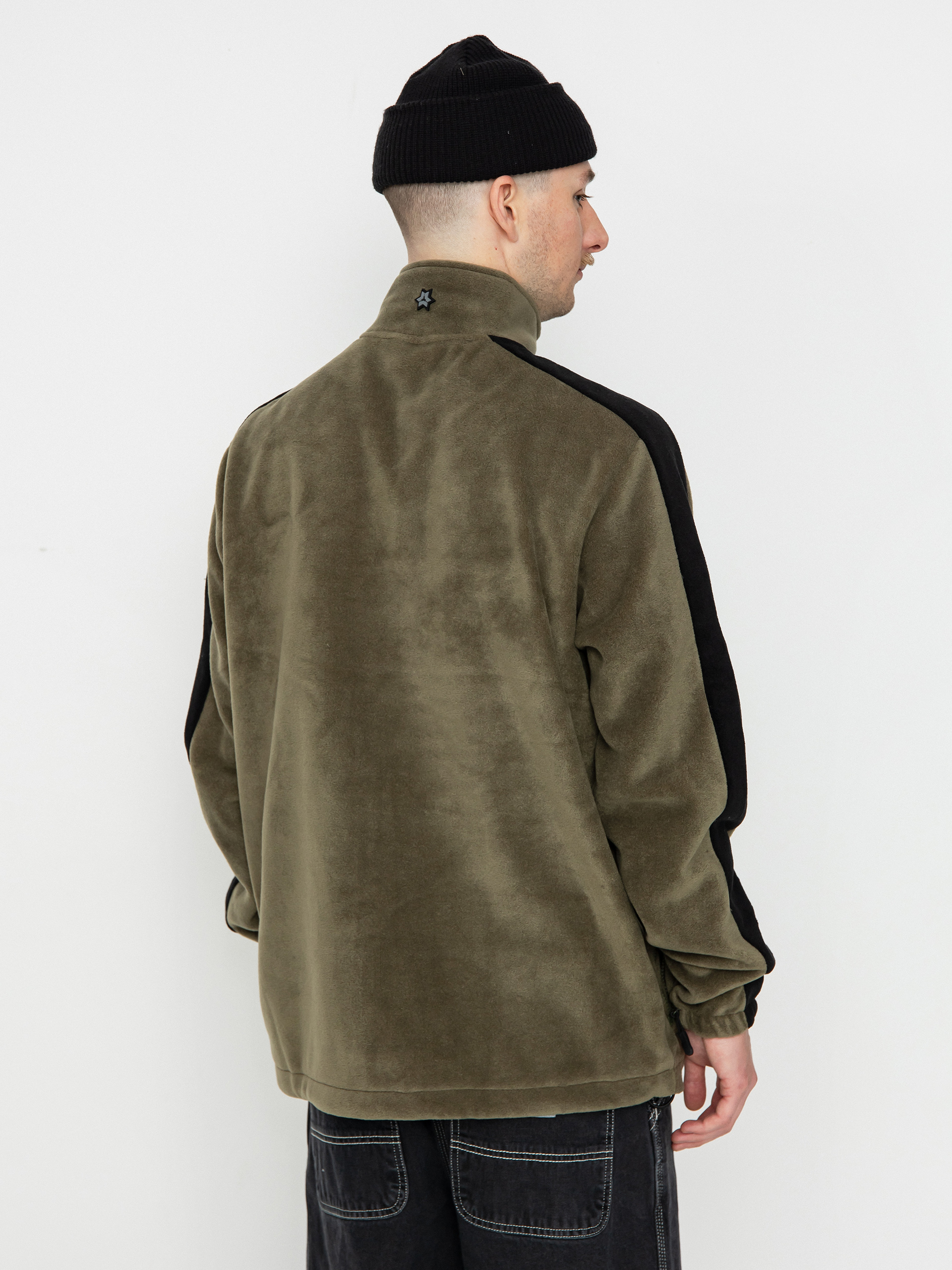 Férfi Method Fast Times 1/4 Zip Polár pulóver (khaki/black)