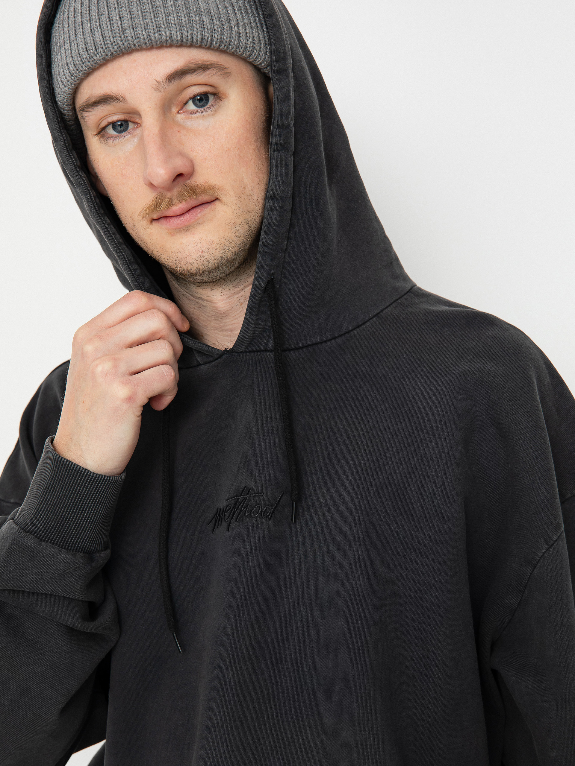 Method Signature HD Kapucnis pulóver (washed black)