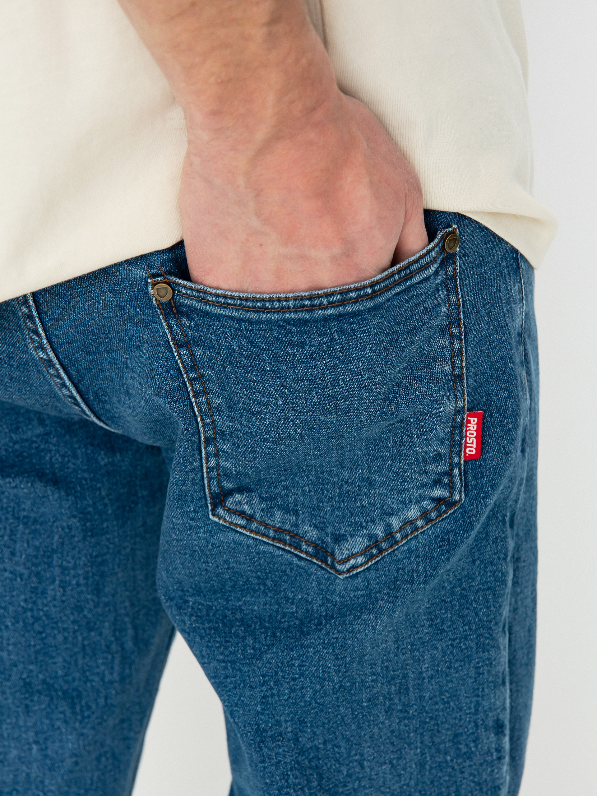 Prosto Jeans Regular Pocklog Kisnadrág (blue)