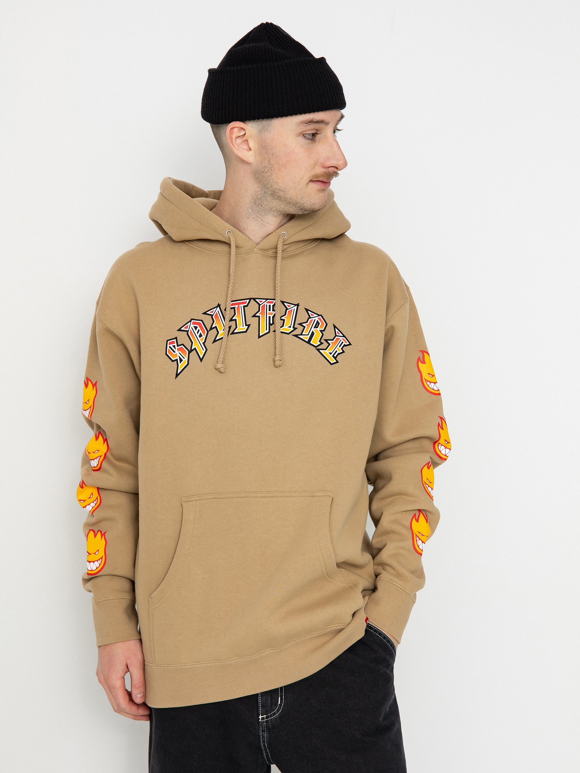 Spitfire Ol E Bgh Fl Sl Prm HD Kapucnis pulóver (sand)